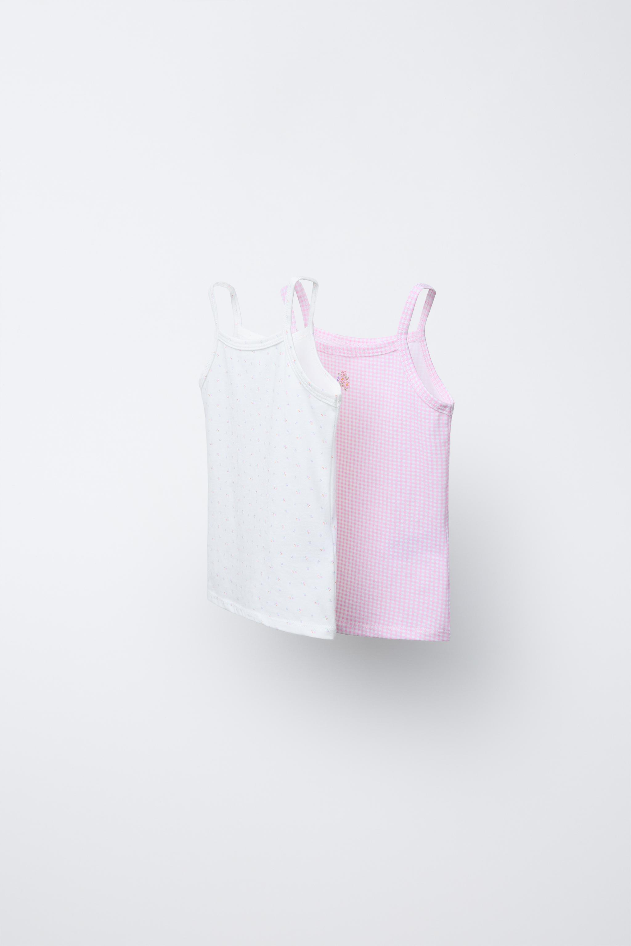 AGE 2-6/ TWO-PACK OF GINGHAM AND FLORAL T-SHIRTS