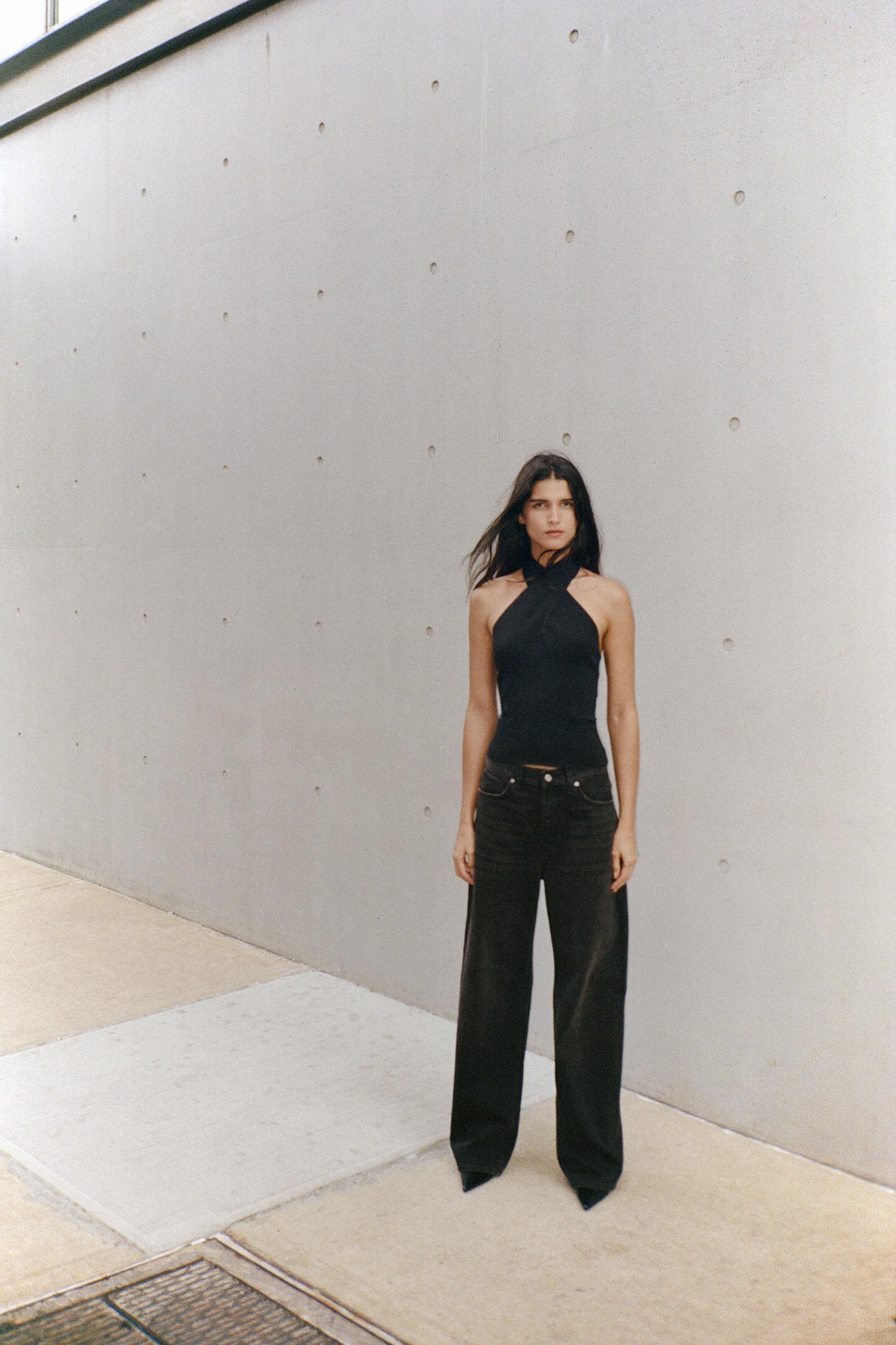 TRF HIGH RISE STRAIGHT WIDE LEG JEANS