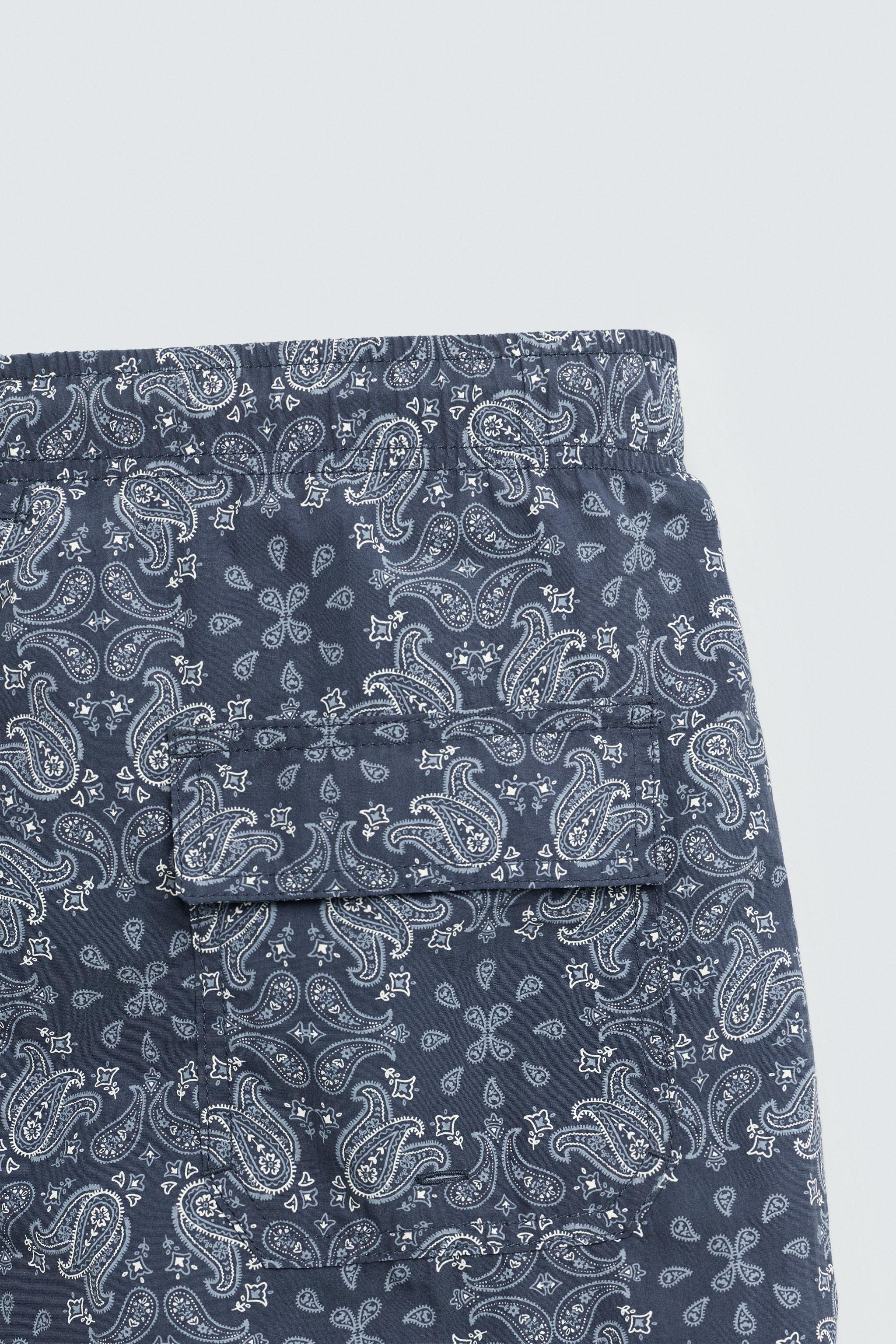 PAISLEY PRINT MID-LENGTH SWIMSUIT