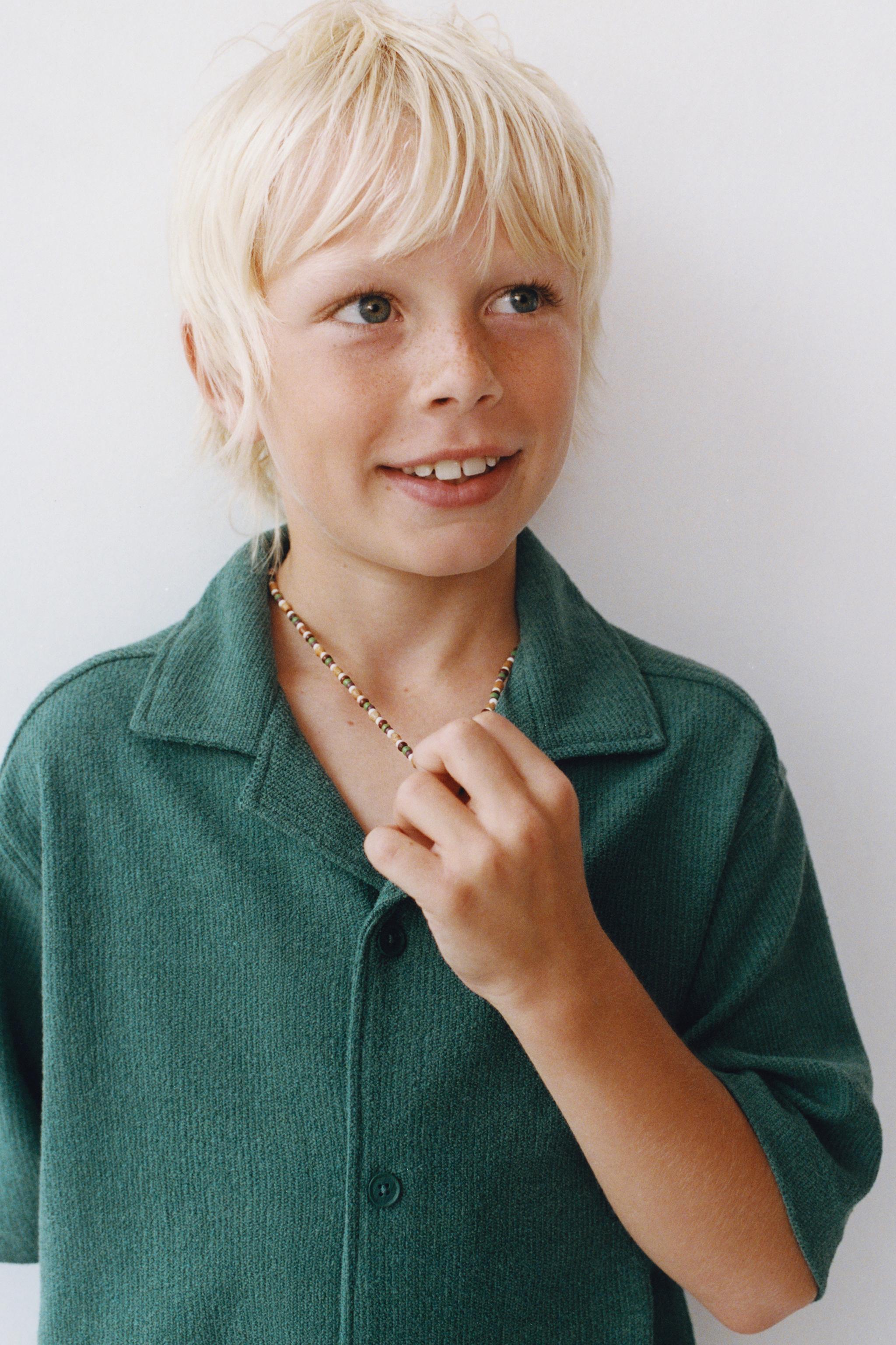 RUSTIC TOWEL EFFECT BOWLING SHIRT