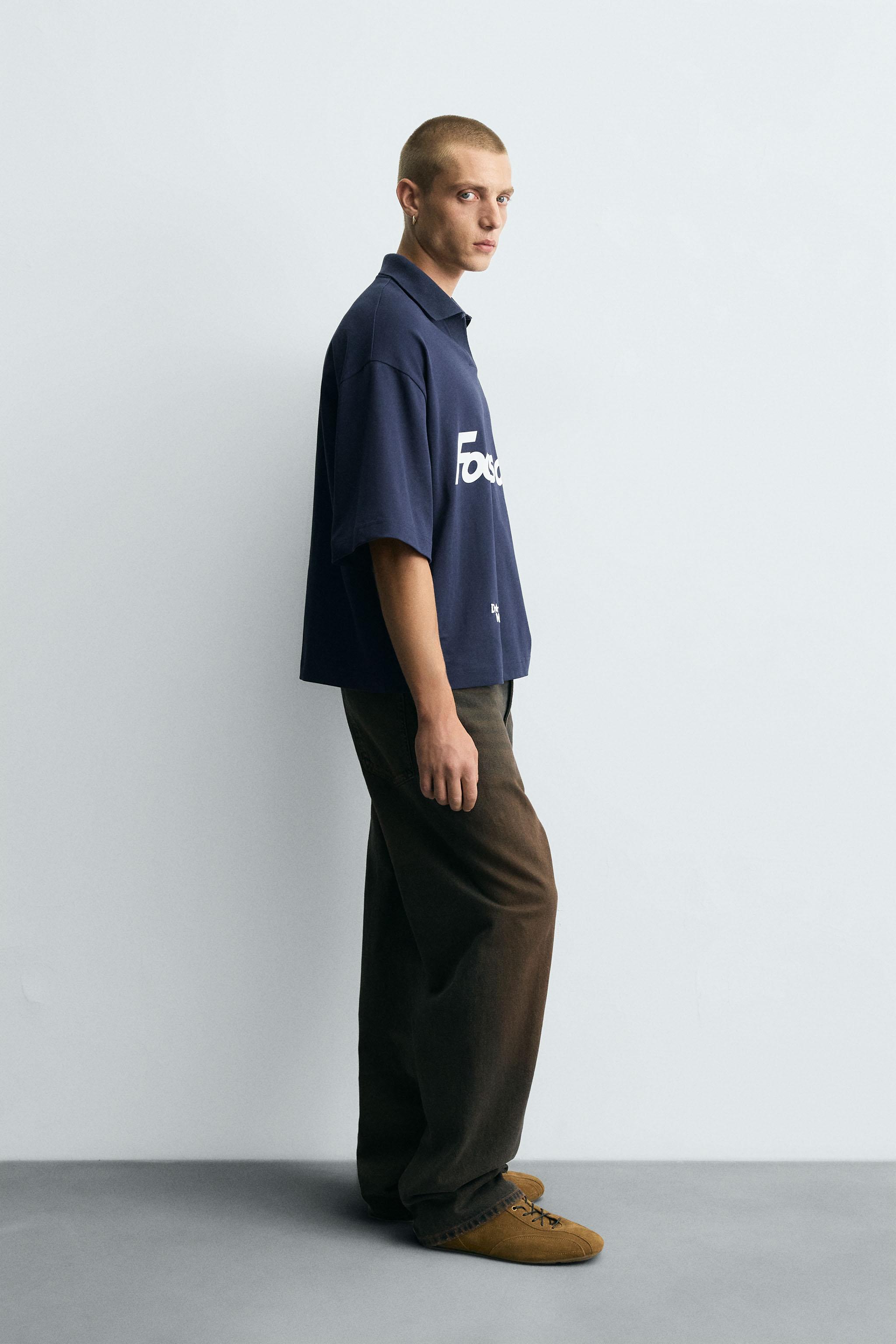 RETRO SOCCER PRINTED POLO SHIRT