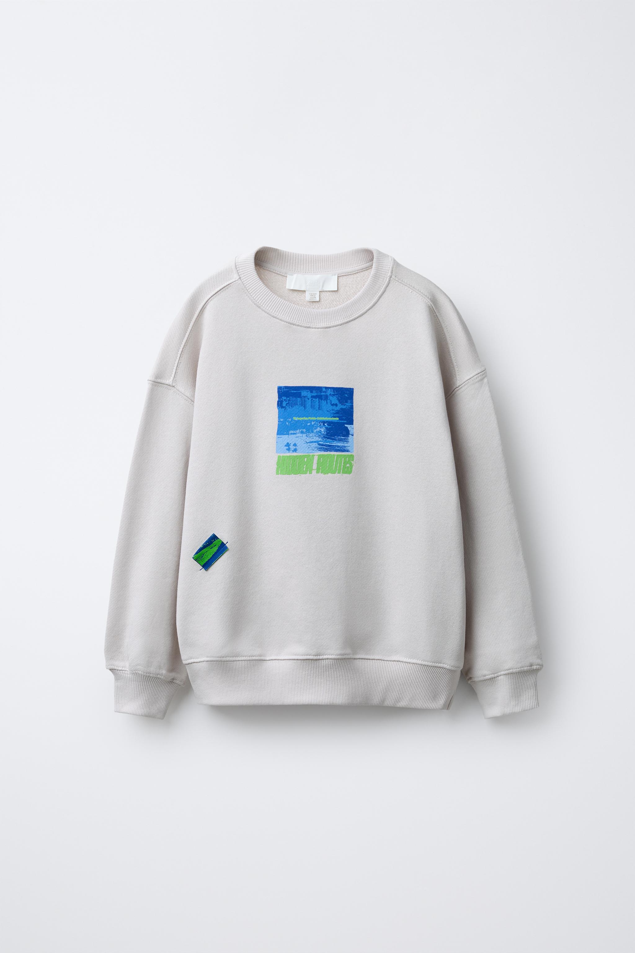 PRINTED SWEATSHIRT WITH LABEL