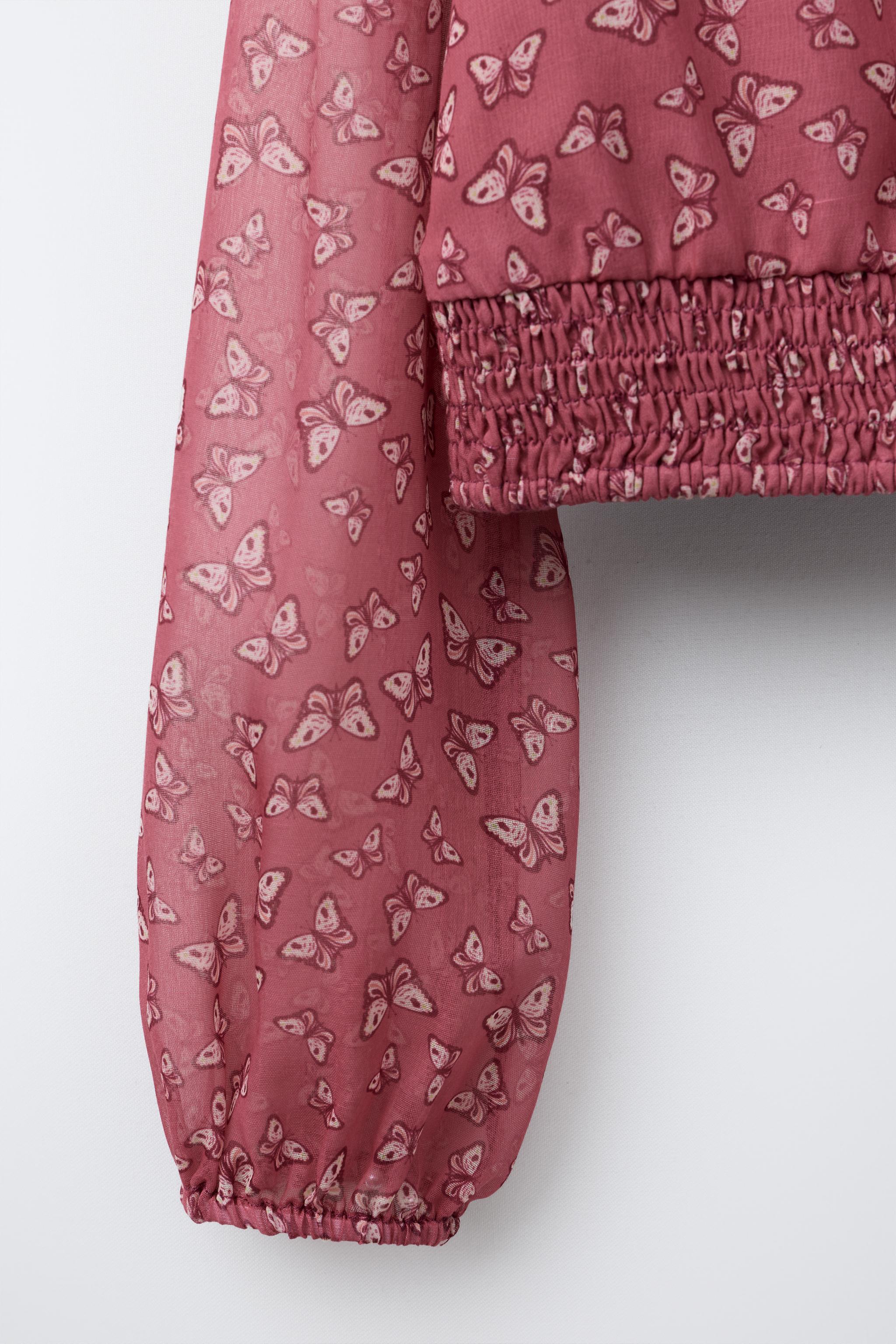 BUTTERFLY PRINT BLOUSE