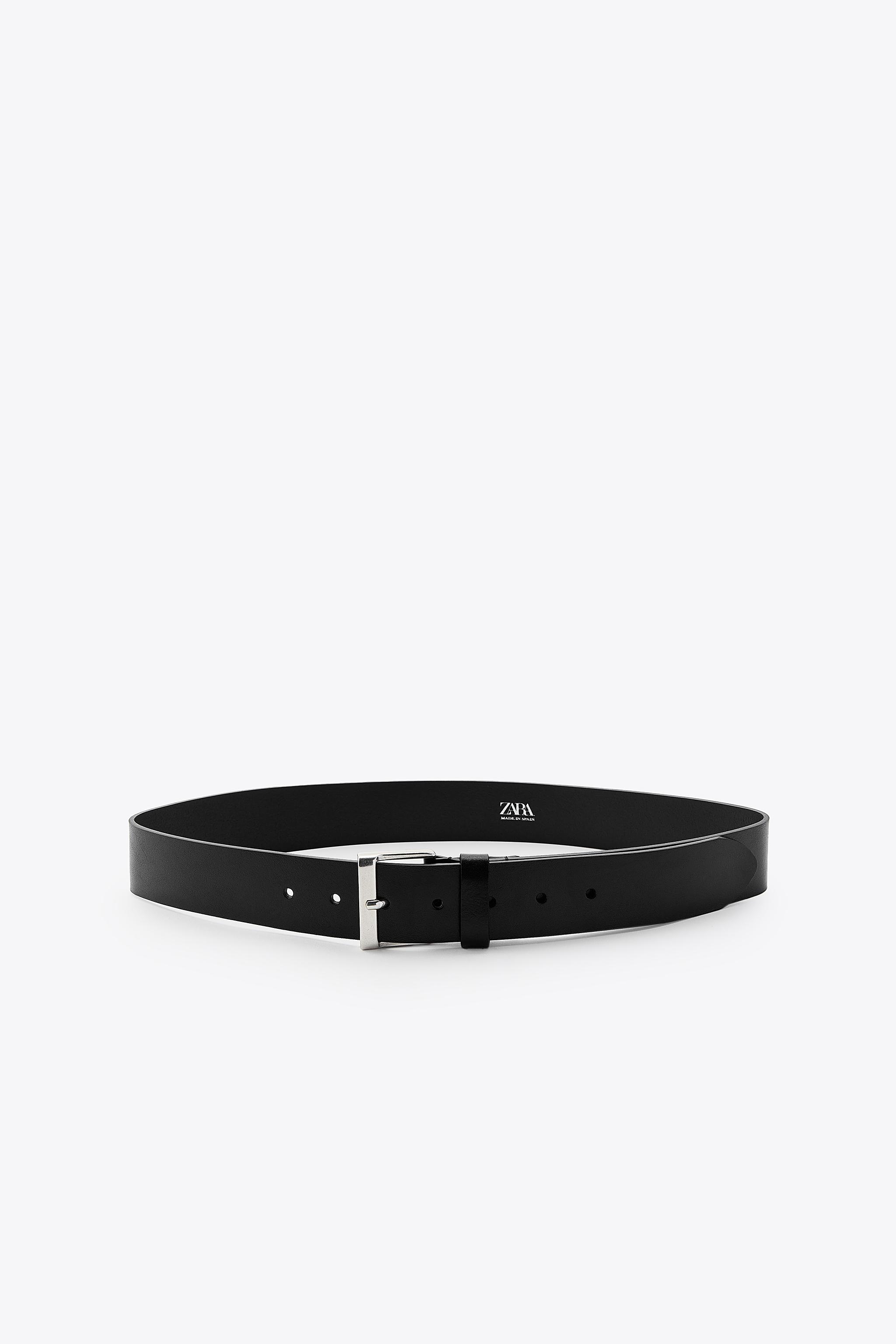 SQUARE BUCKLE LEATHER BELT