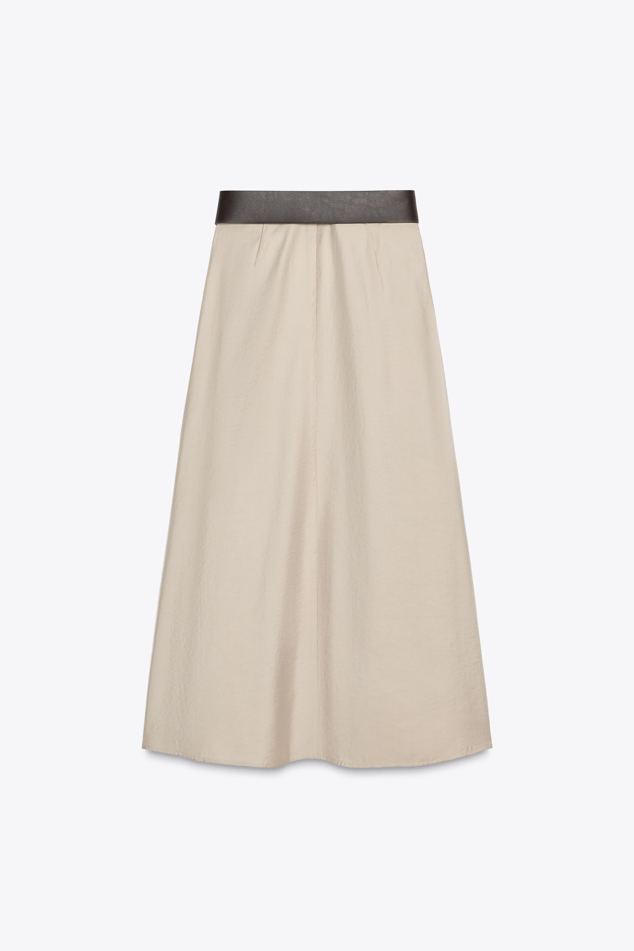 BELTED MIDI SKIRT