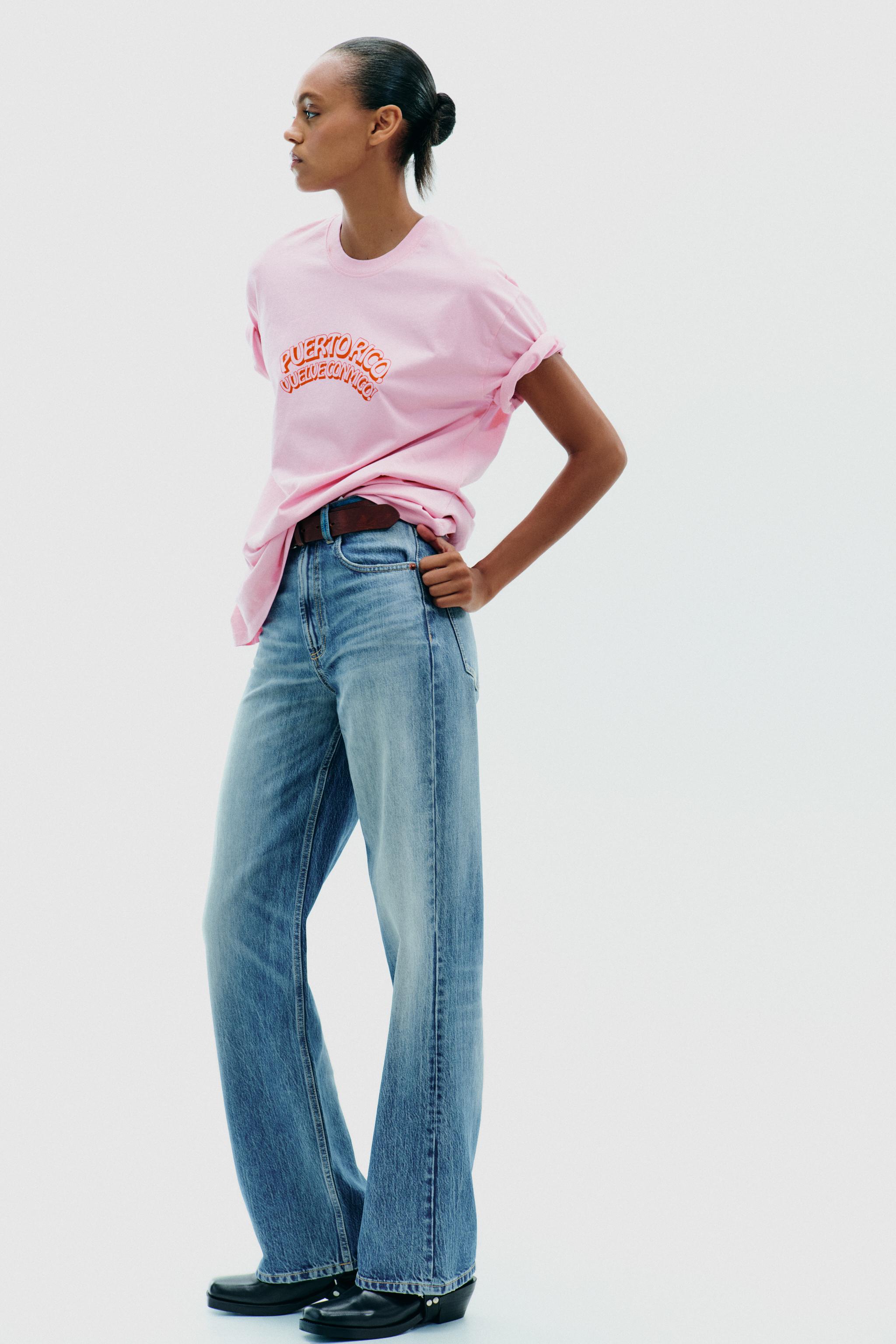 WASHED EFFECT PRINTED T-SHIRT