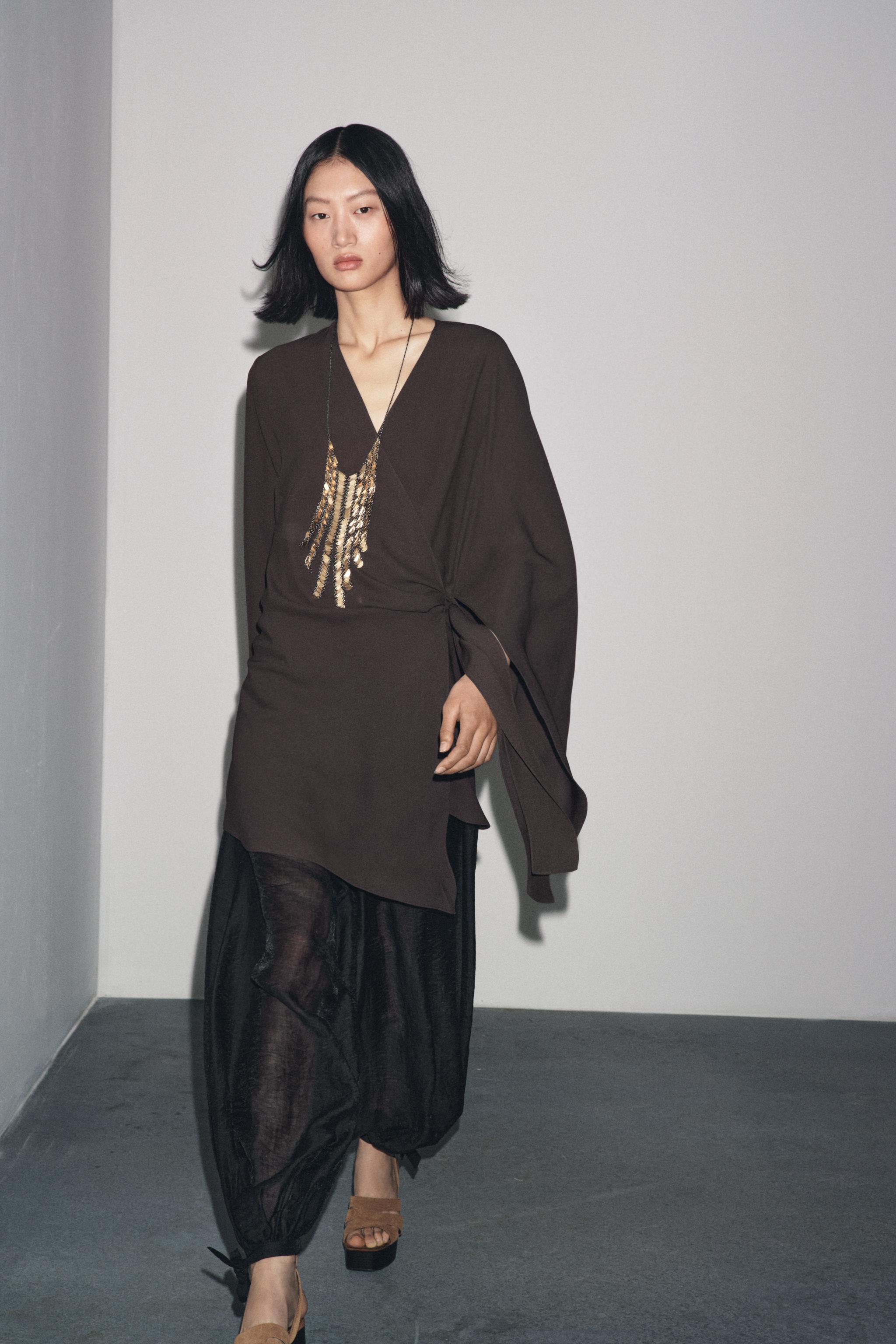 ZW COLLECTION ASYMMETRIC WRAP BLOUSE