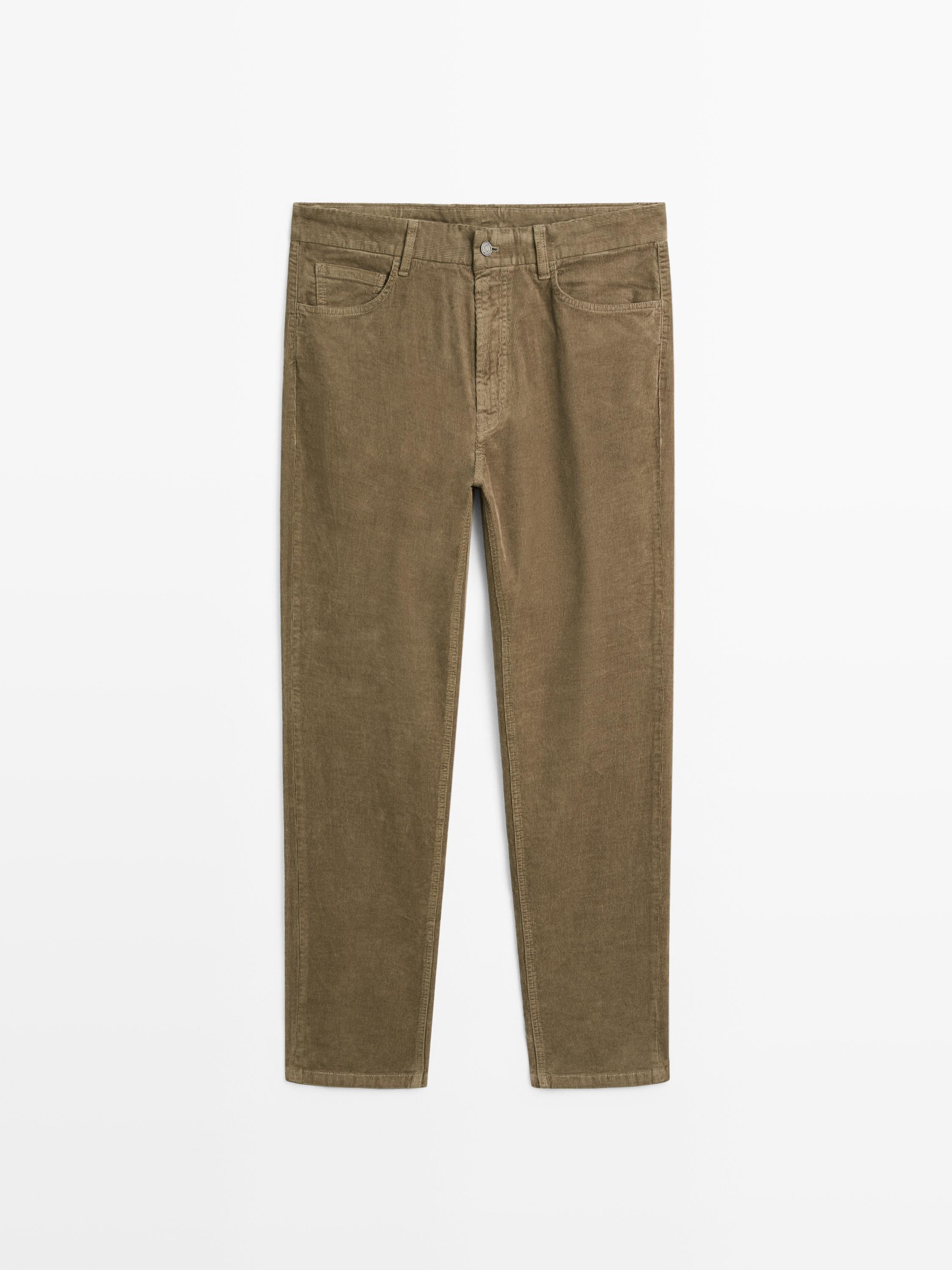 Slim fit corduroy denim trousers