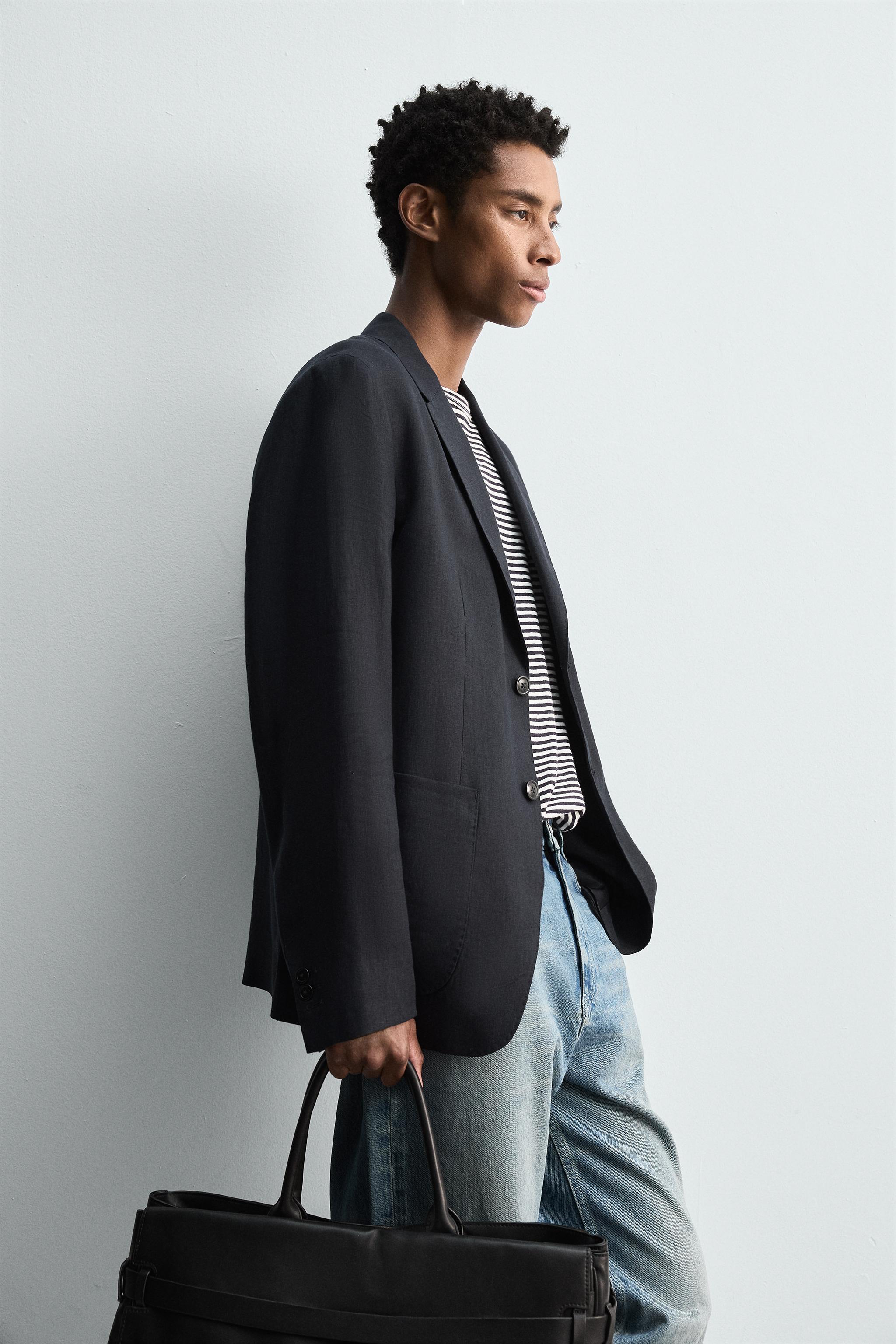 100% LINEN SUIT BLAZER