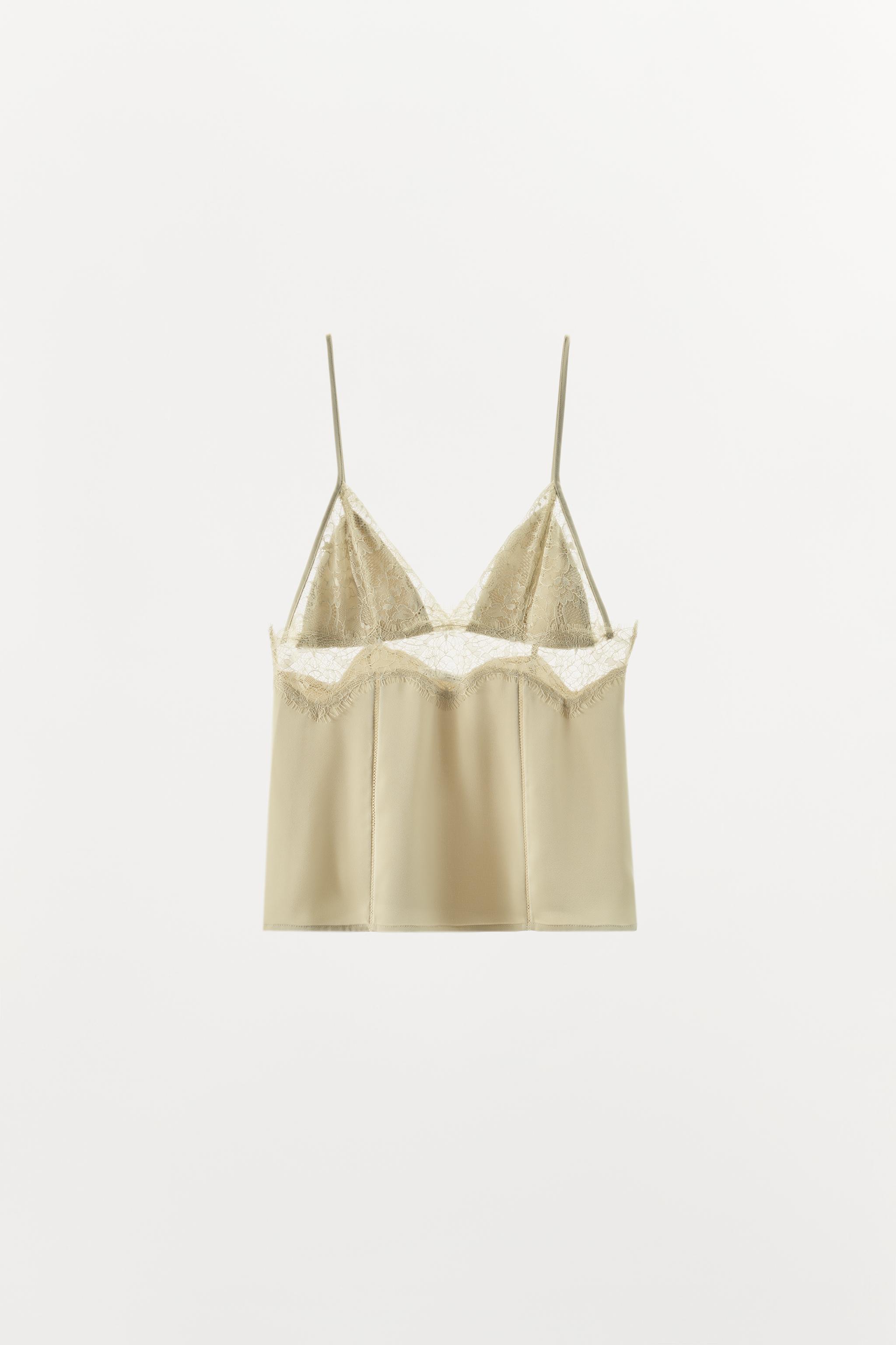 LIMITED EDITION SATIN EFFECT LACE TOP