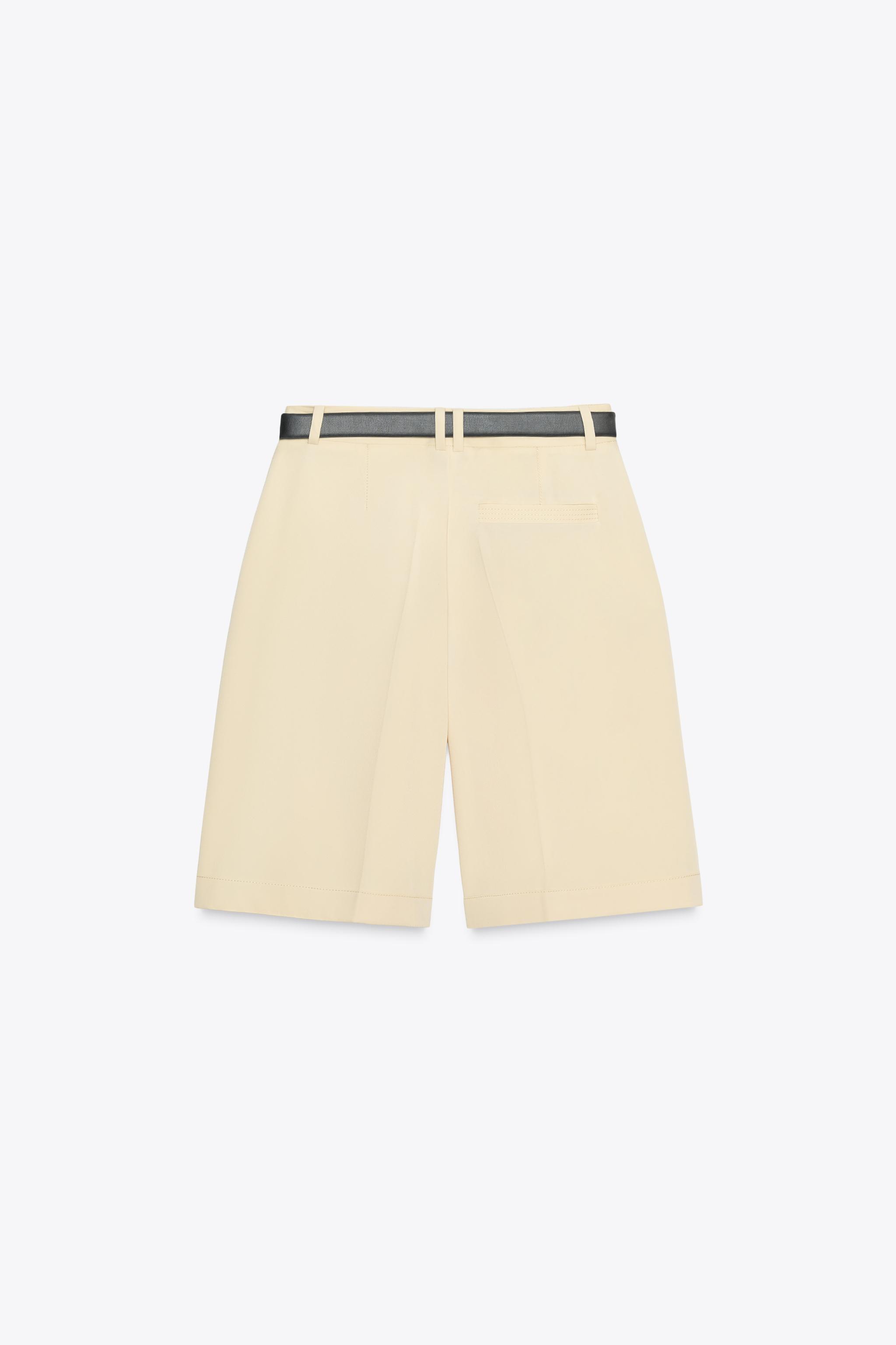 BELTED PLEATED SHORTS