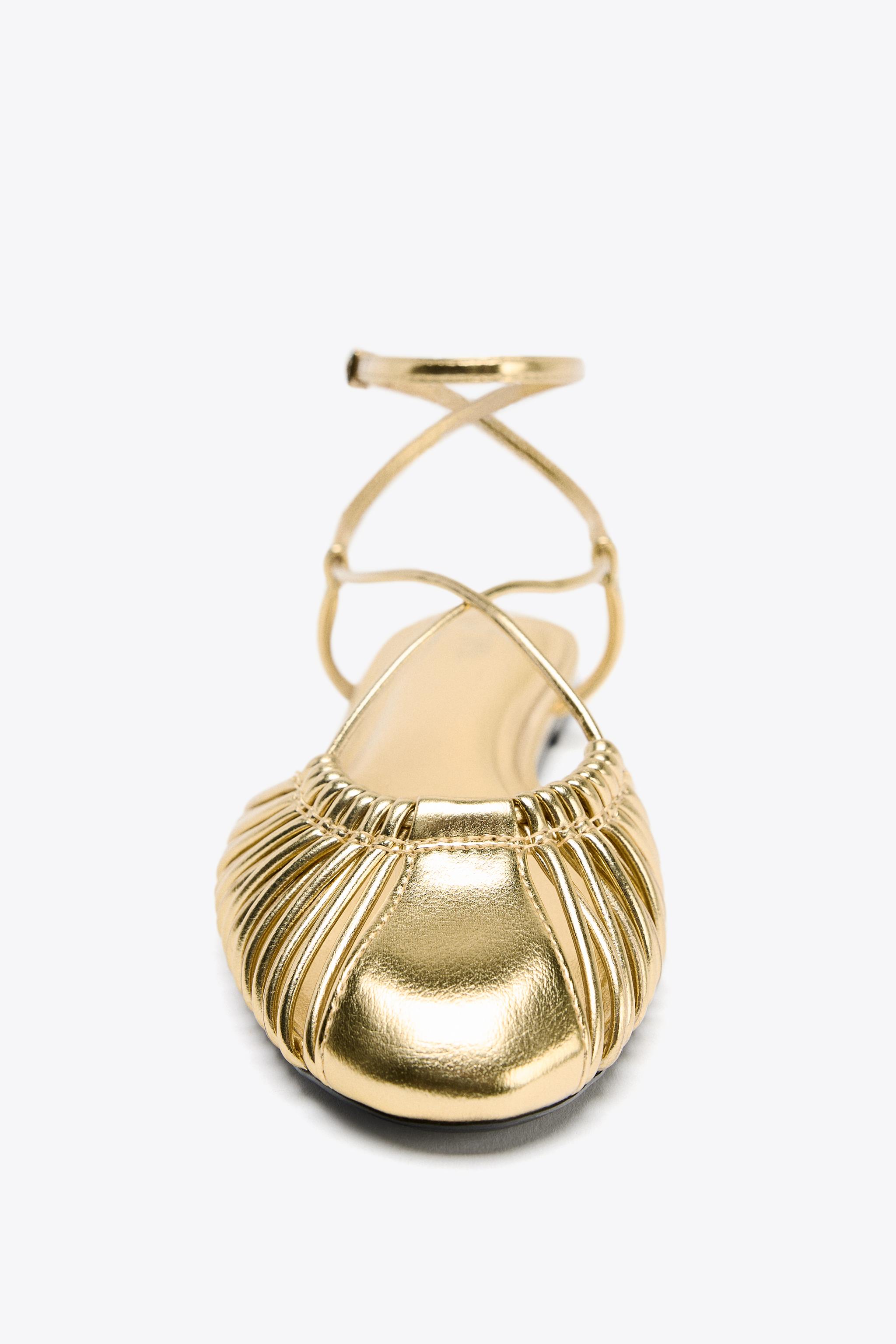 METALLIC STRAPPY FISHERMAN SANDALS