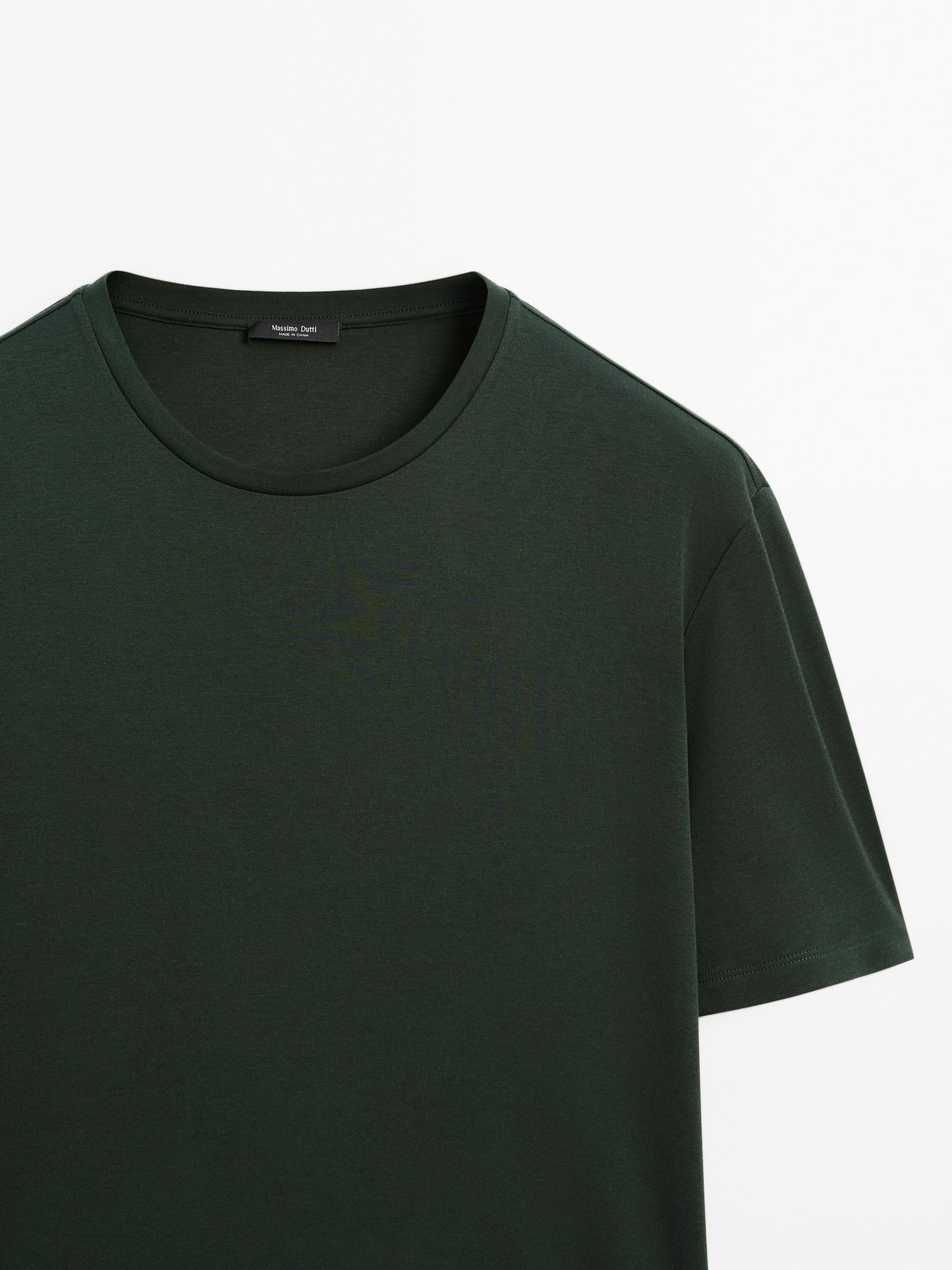 Short sleeve cotton blend T-shirt