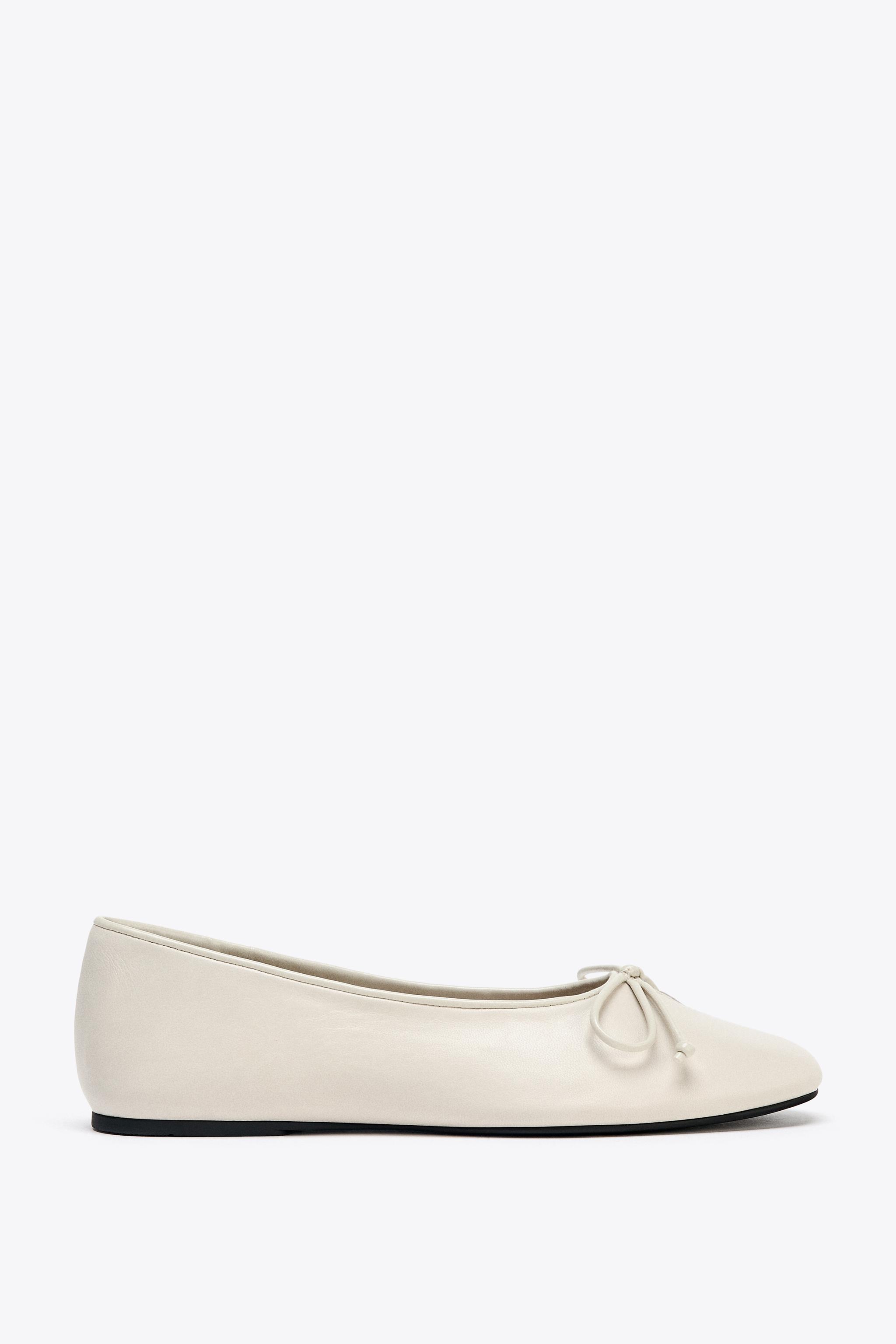 SOFT LEATHER BALLET FLATS WITH BOW