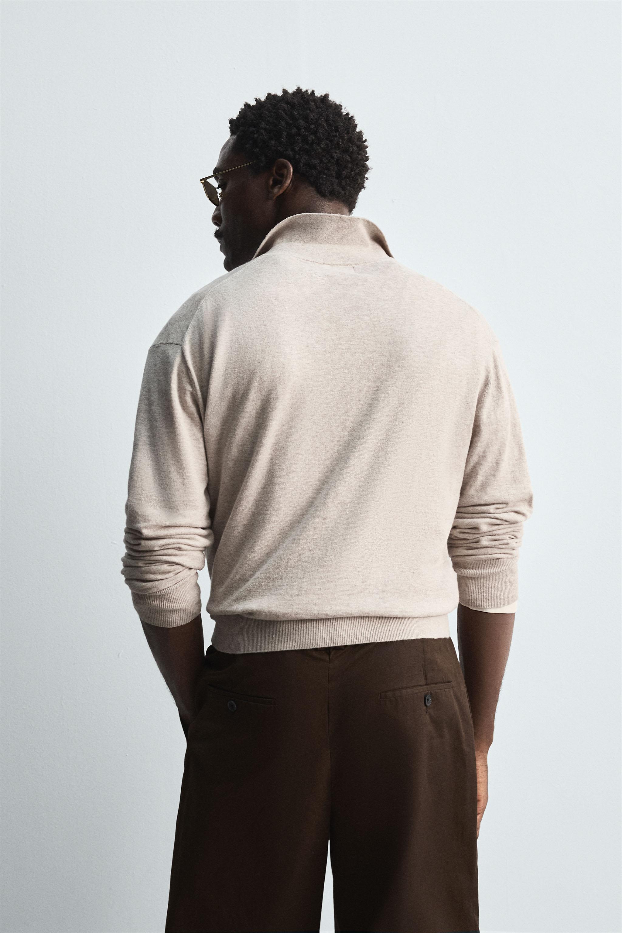 COTTON-WOOL KNIT POLO SHIRT