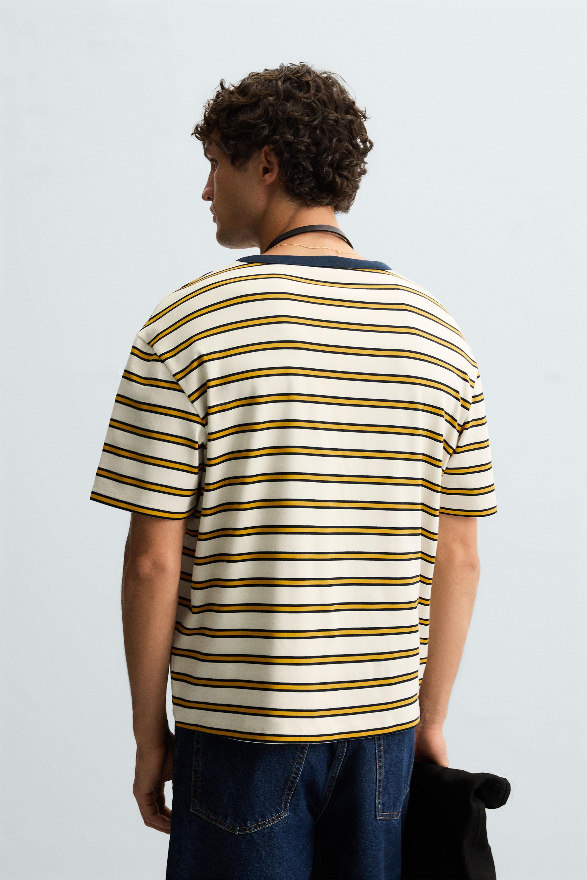 STRIPED JACQUARD T-SHIRT