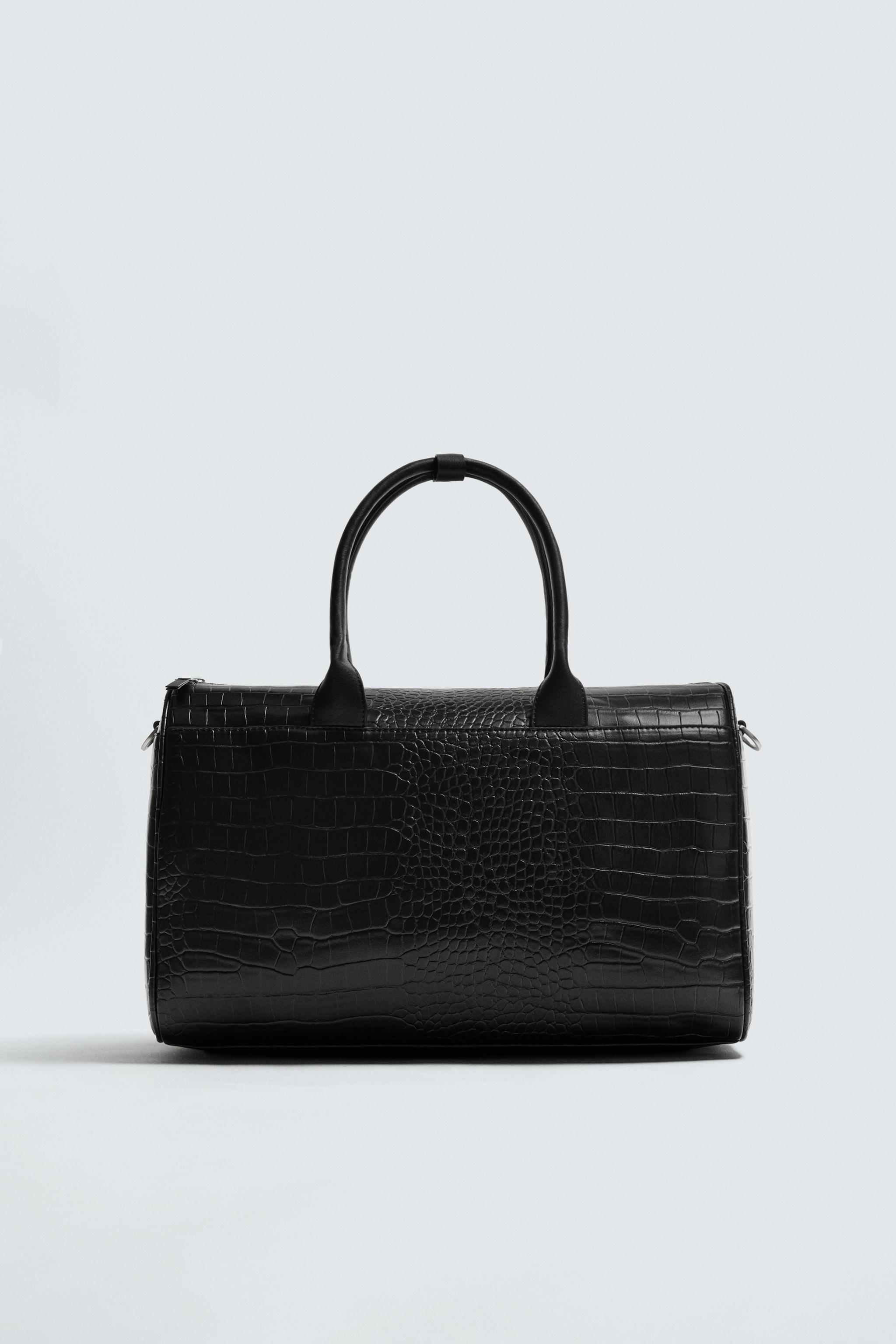 CROCODILE EMBOSSED TRAVEL BAG