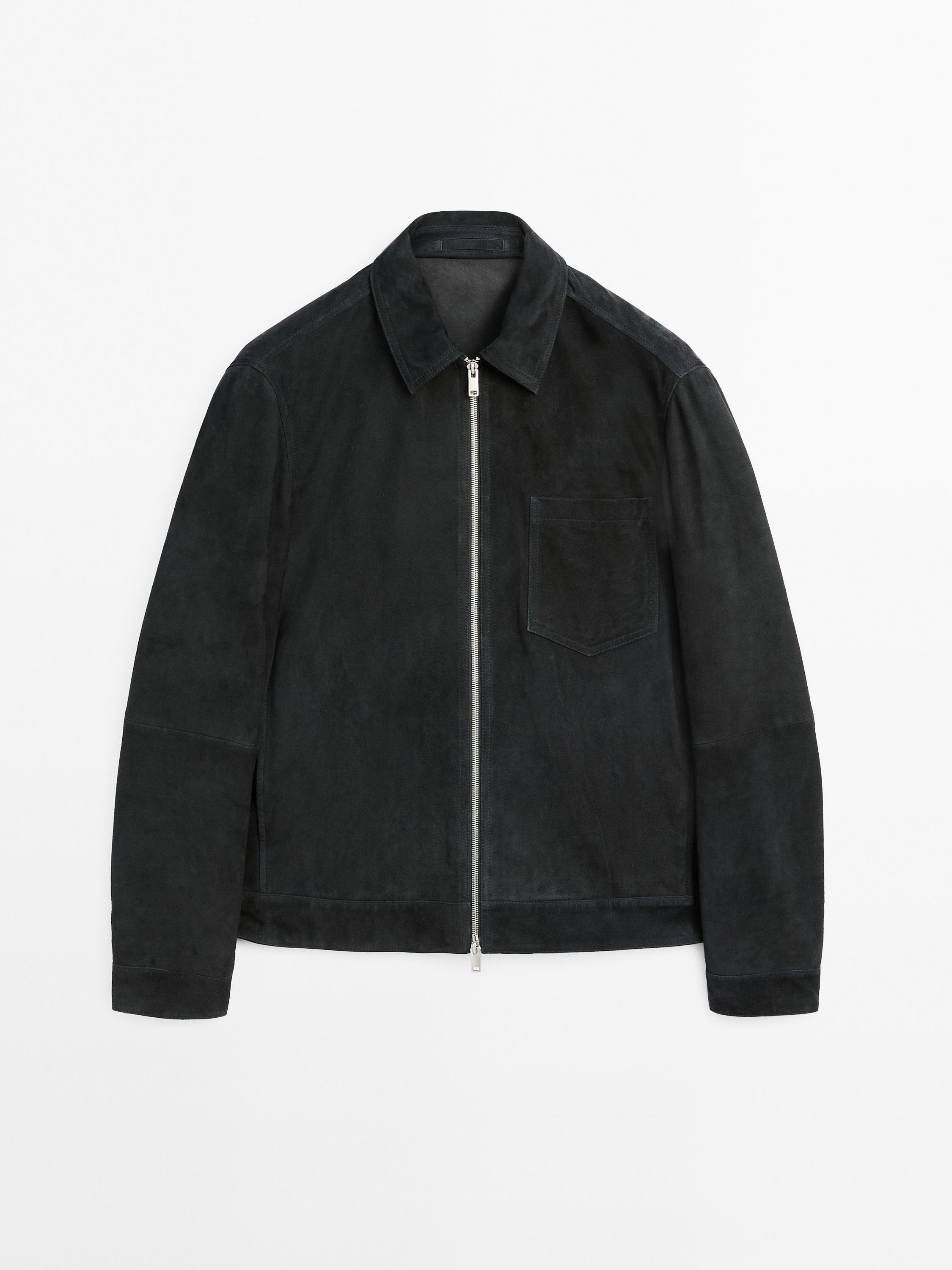 Suede leather jacket