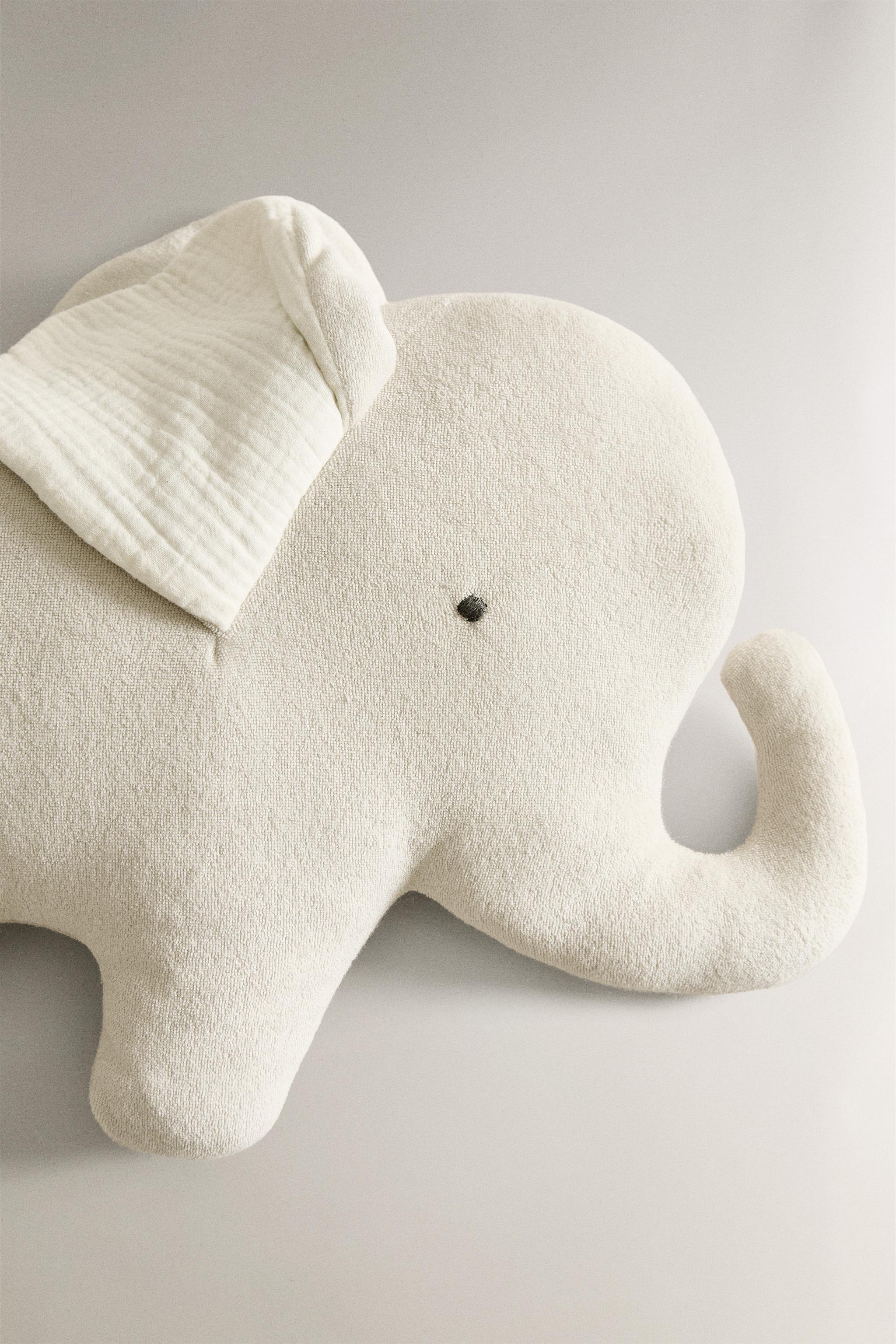 CHILDREN'S ELEPHANT THROW PILLOW