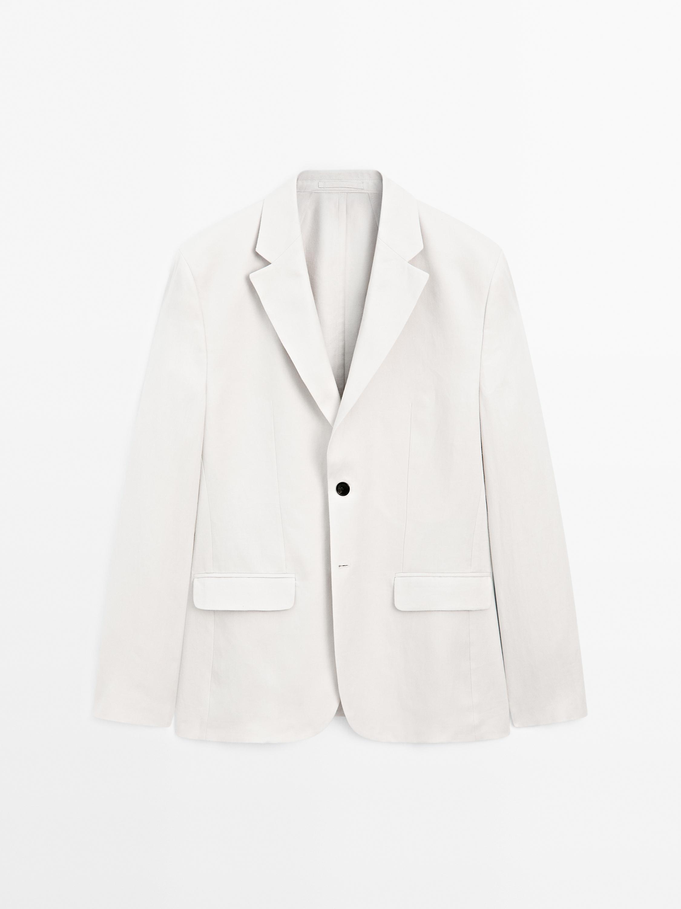 100% linen suit blazer