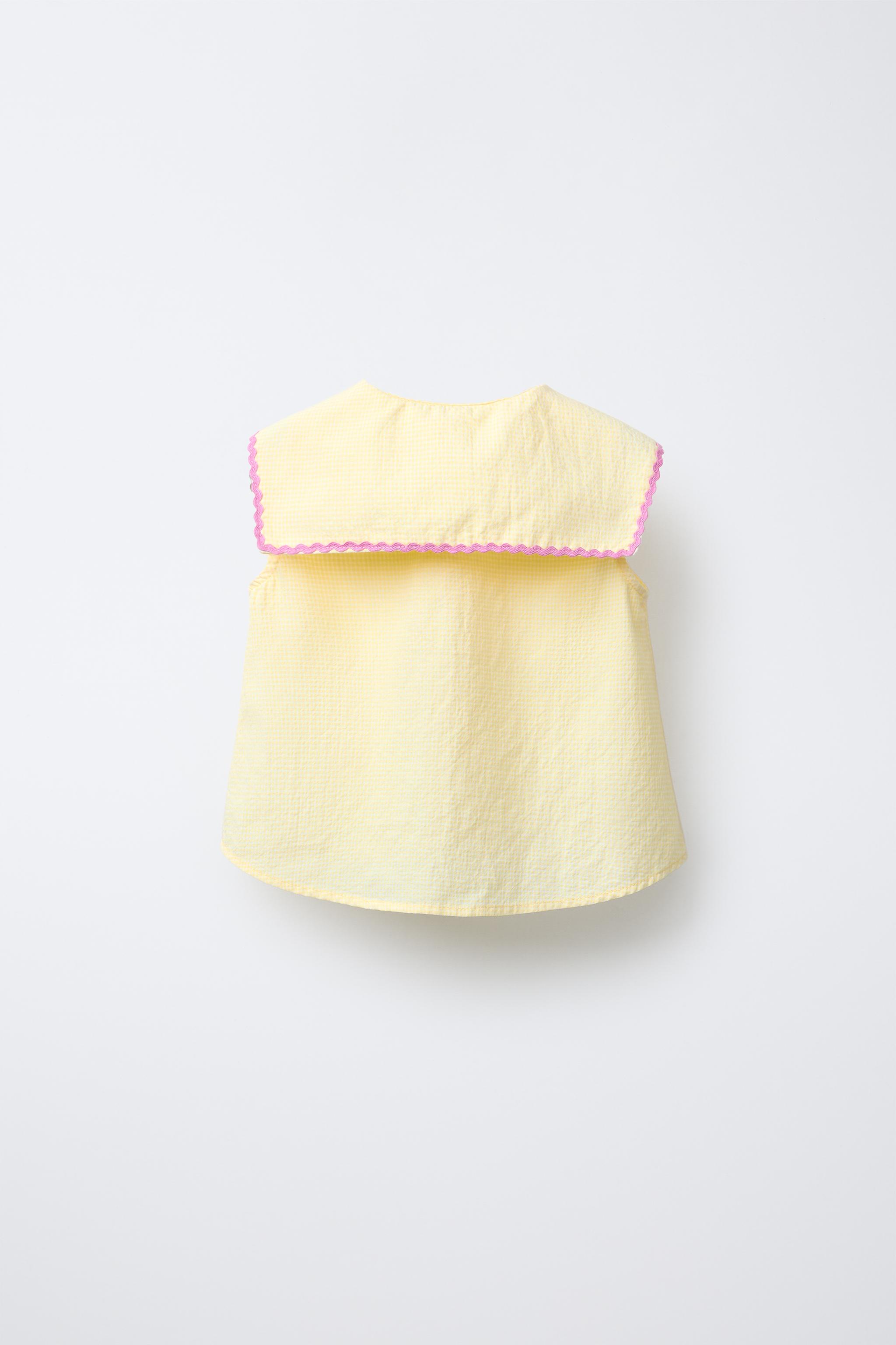 GINGHAM RUFFLE SHIRT