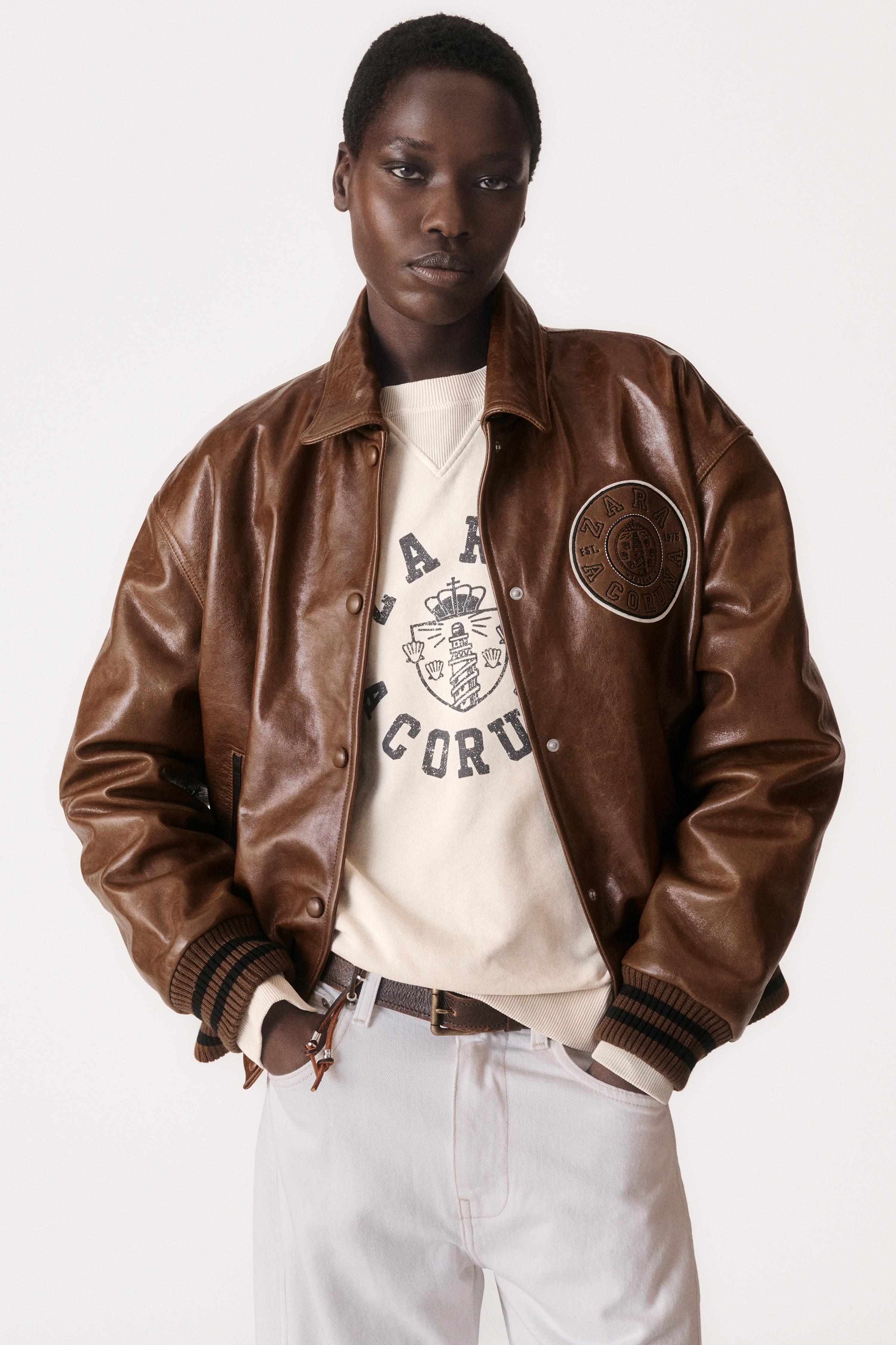 50TH ANNIVERSARY VARSITY LEATHER BOMBER JACKET