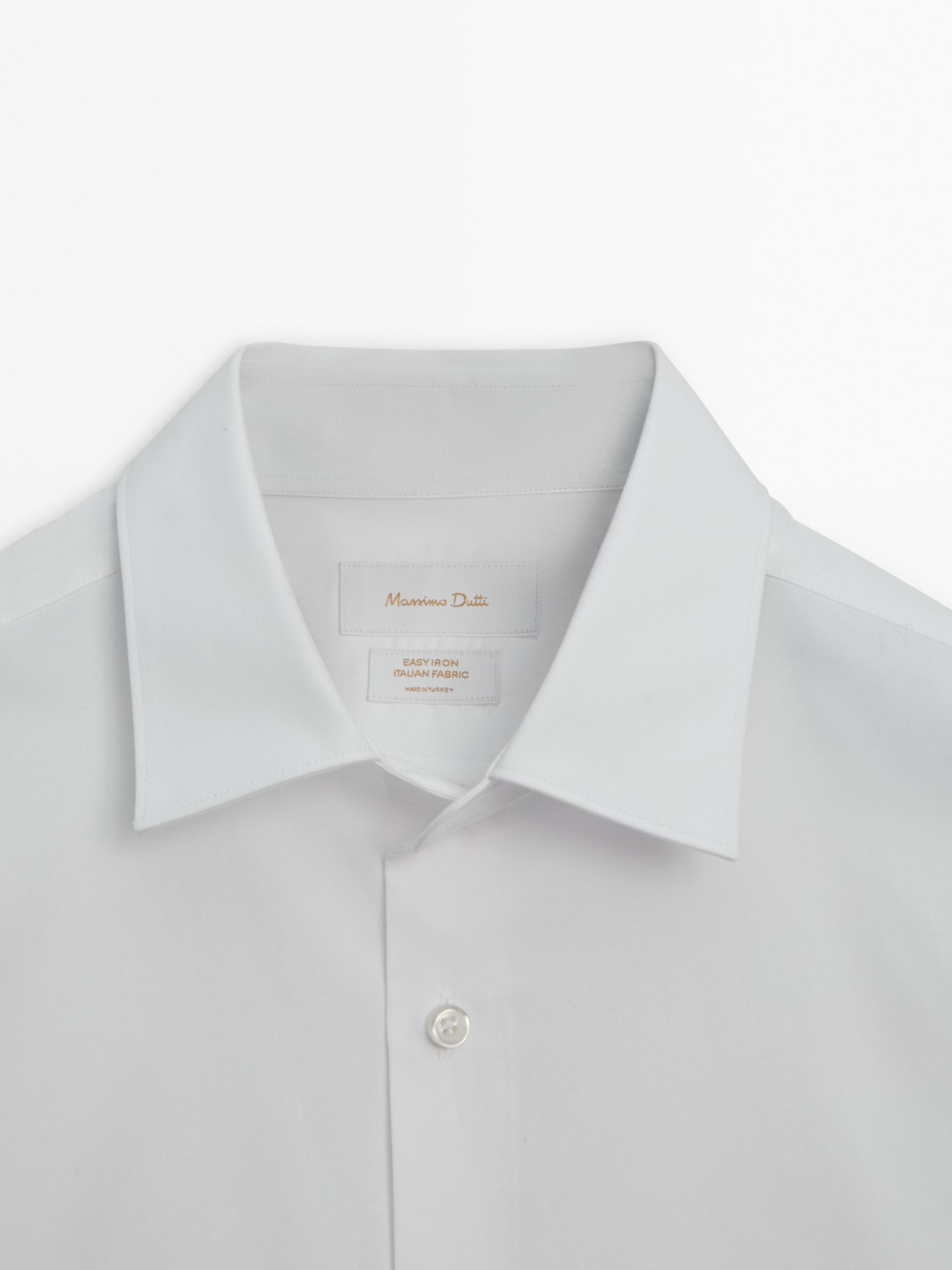 Slim fit 100% cotton poplin shirt