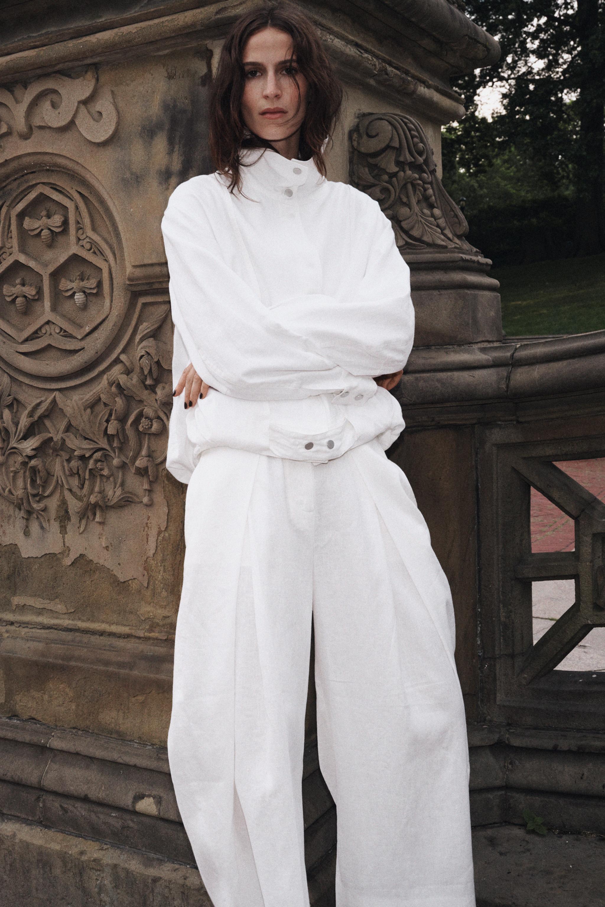 100% LINEN BOMBER JACKET ZW COLLECTION