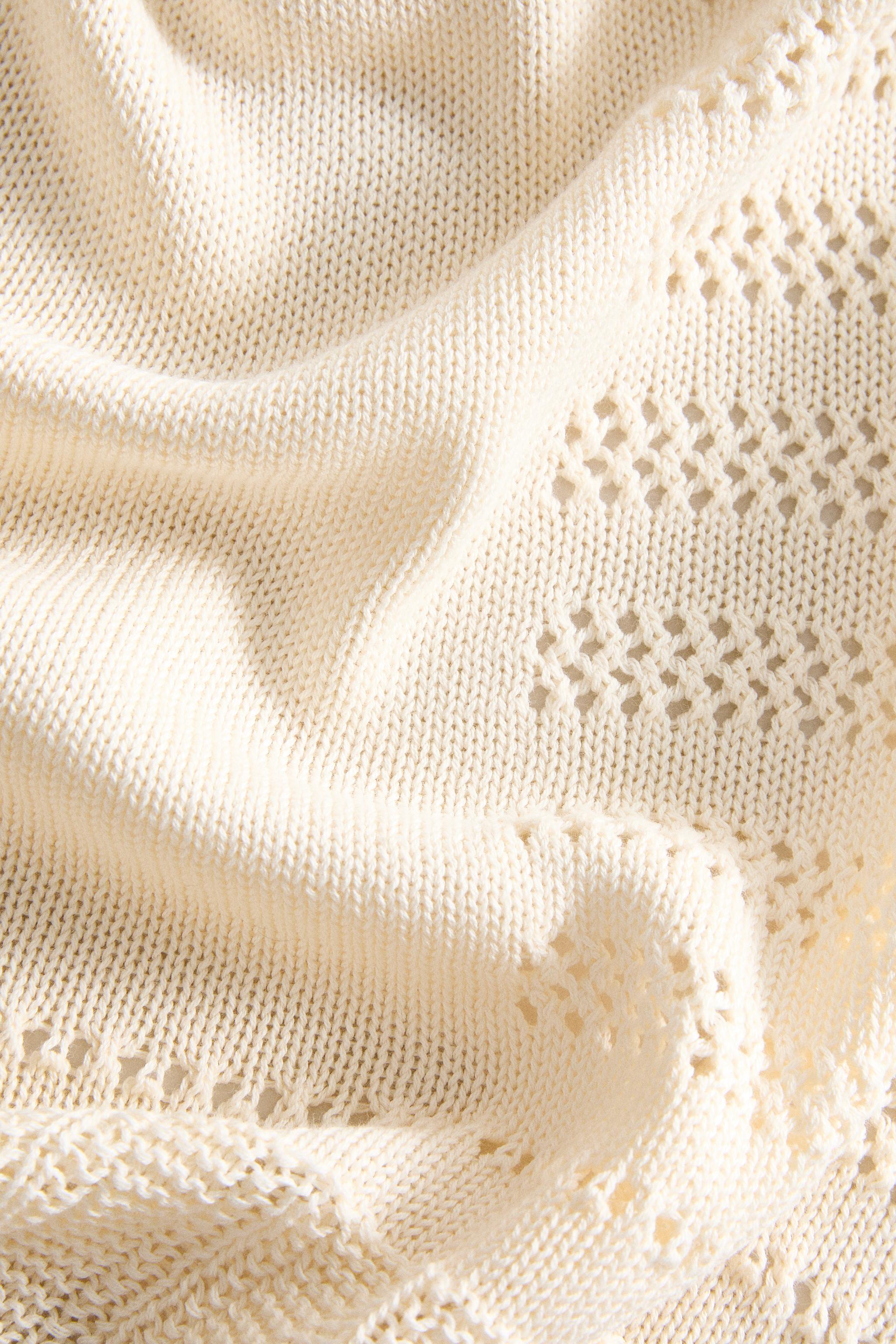 CHILDREN'S OPENWORK COTTON BLANKET