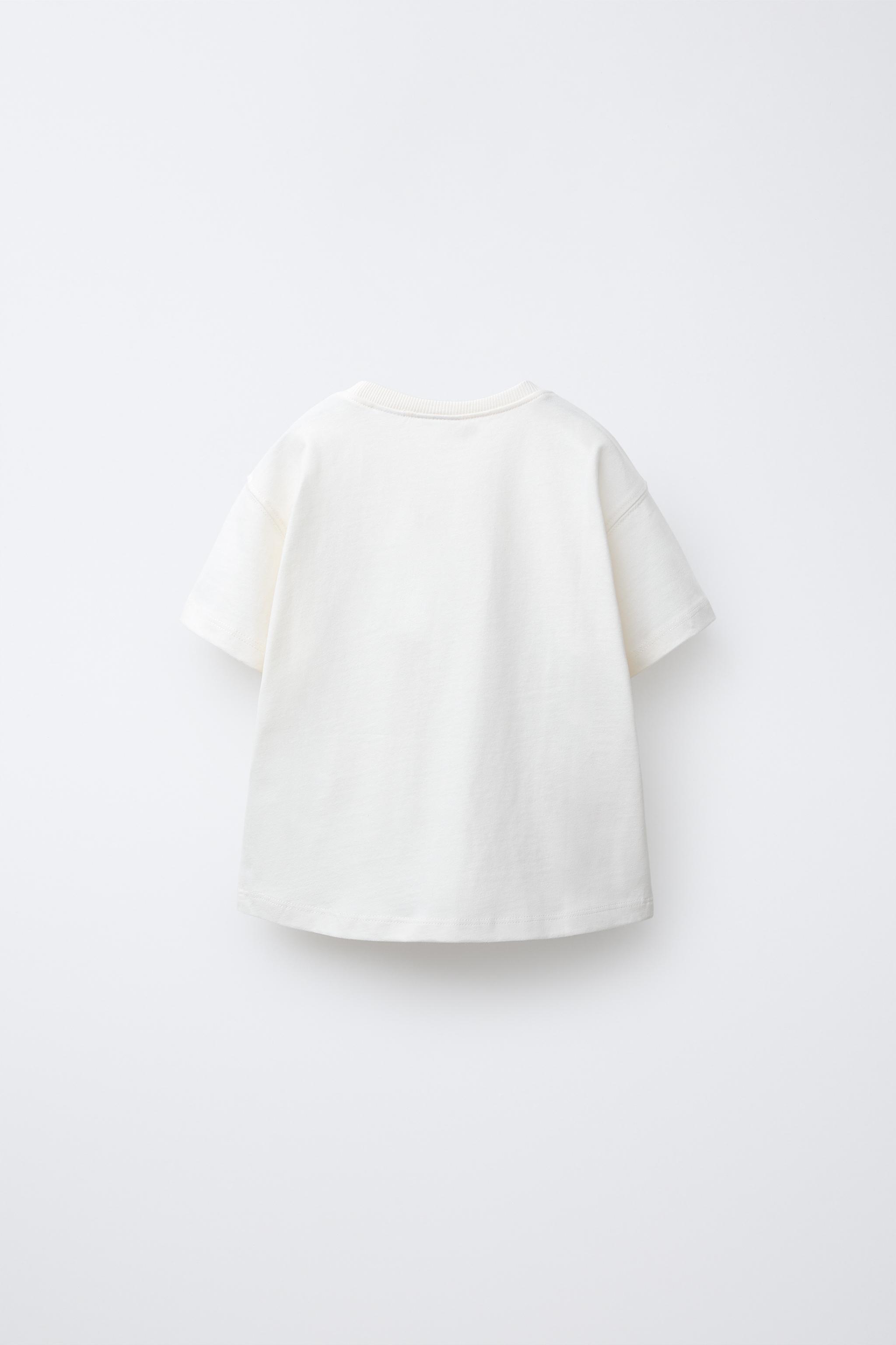 FLOCKED TEXT T-SHIRT