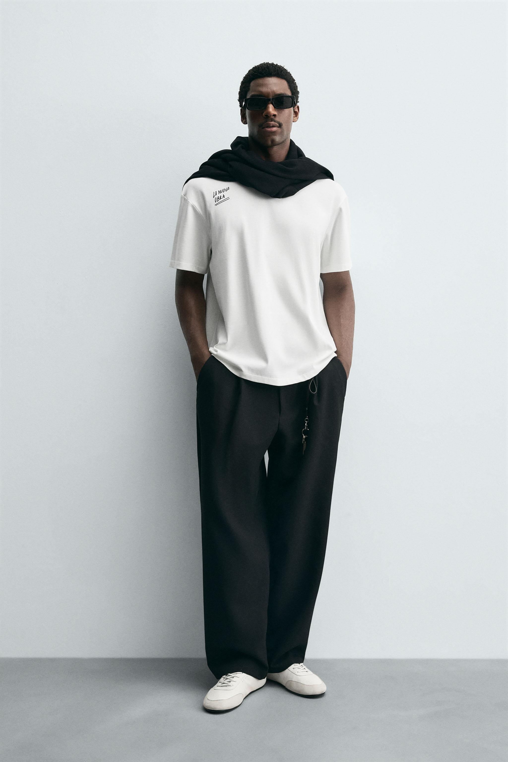 EMBROIDERED TEXT T-SHIRT