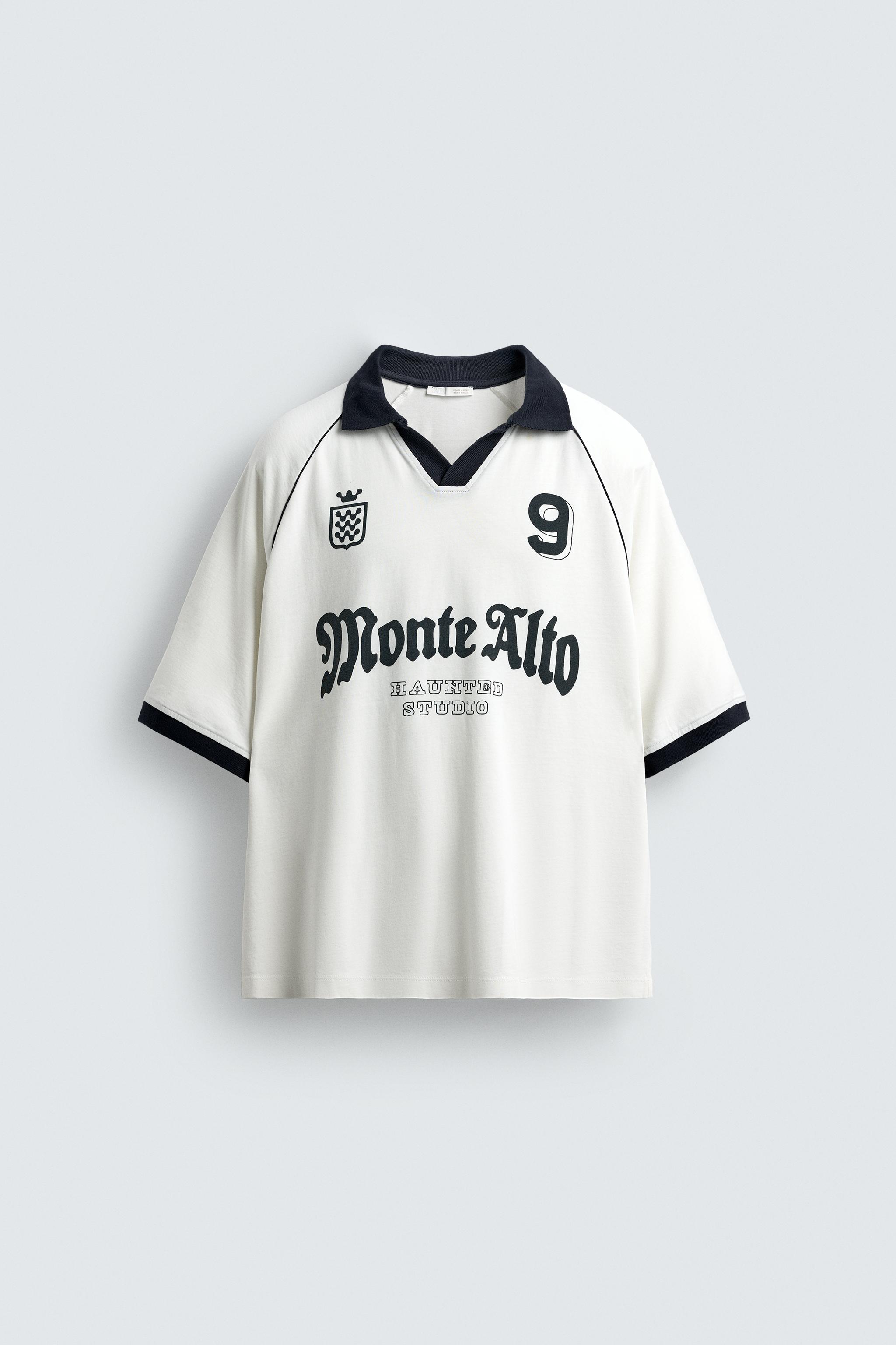 RETRO SOCCER PRINTED POLO SHIRT