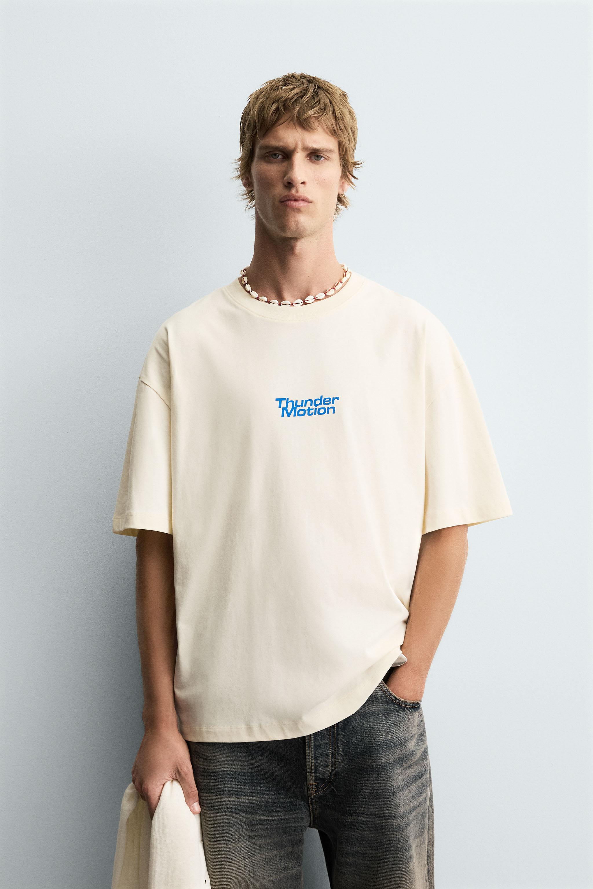 CONTRAST PRINT T-SHIRT