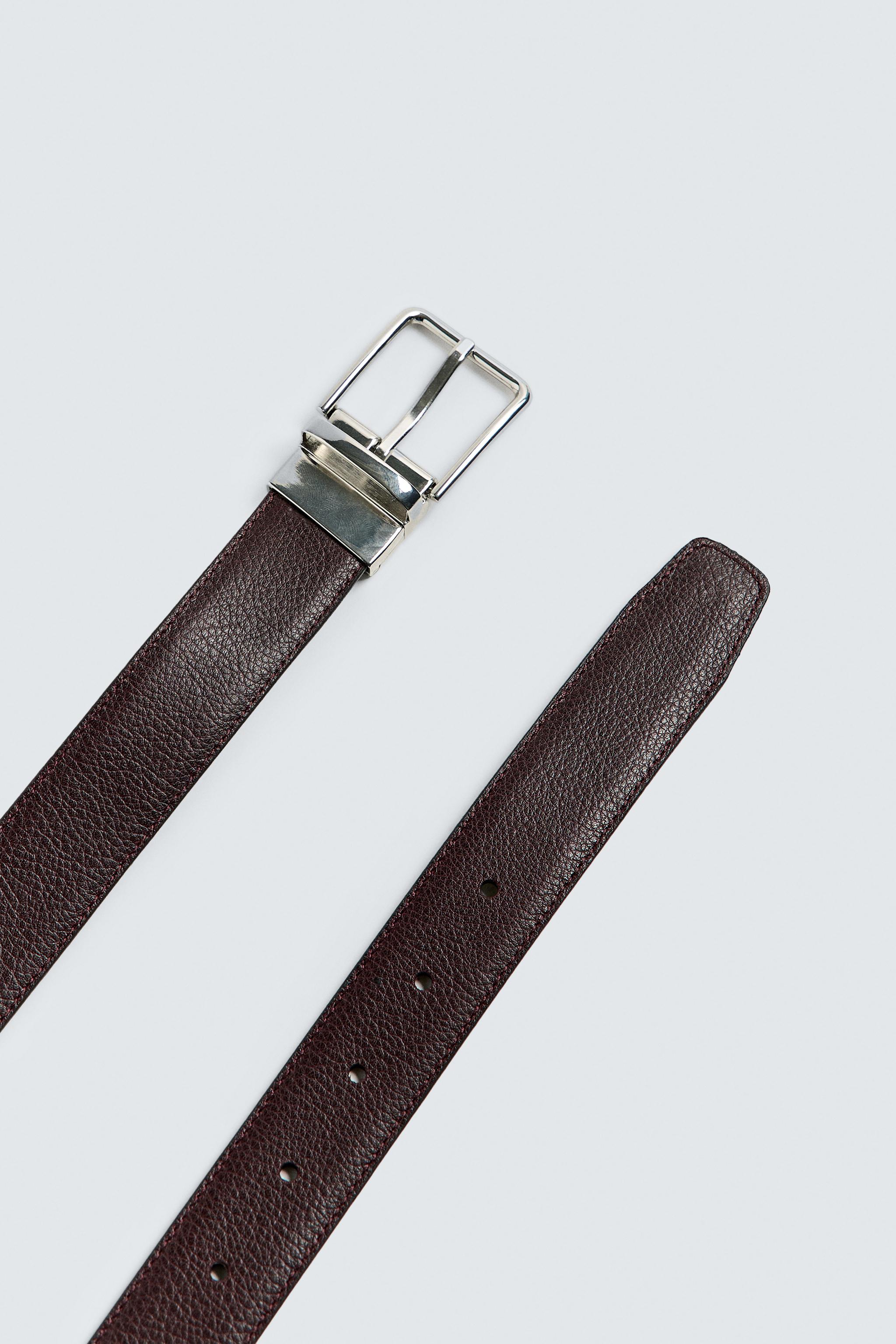 REVERSIBLE CONTRAST LEATHER BELT