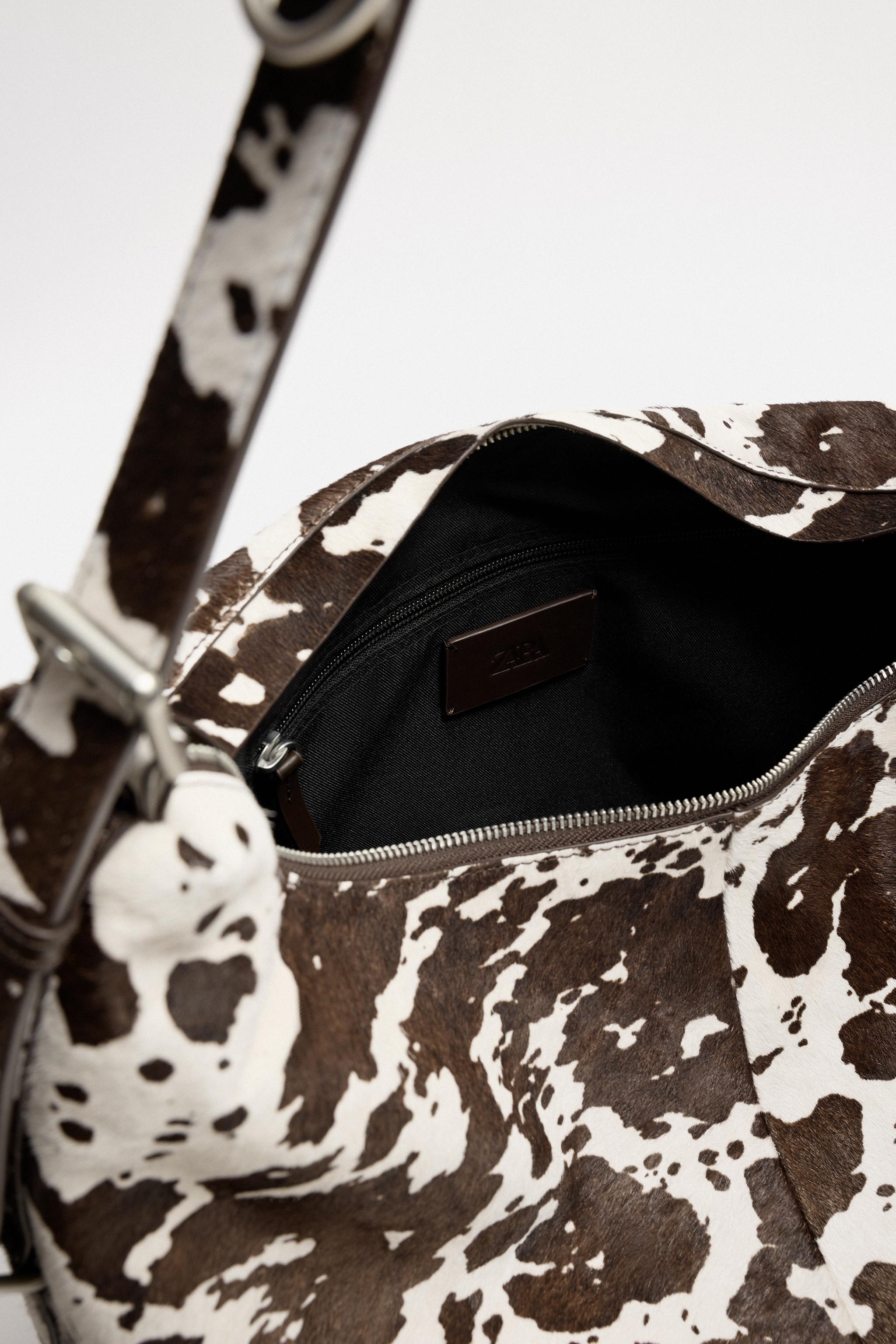 ANIMAL PRINT LEATHER SHOPPER BAG