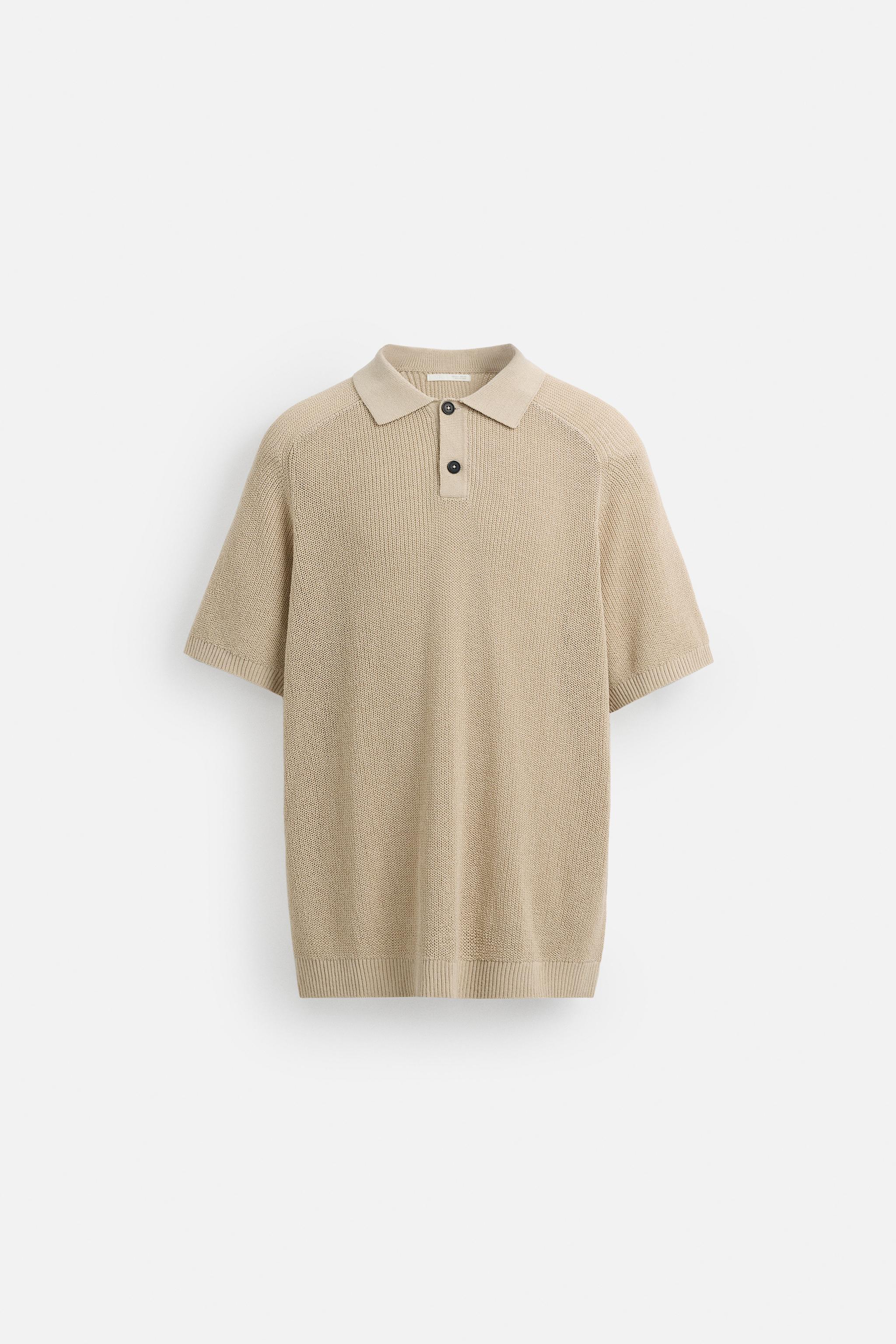 TEXTURED KNIT POLO SHIRT
