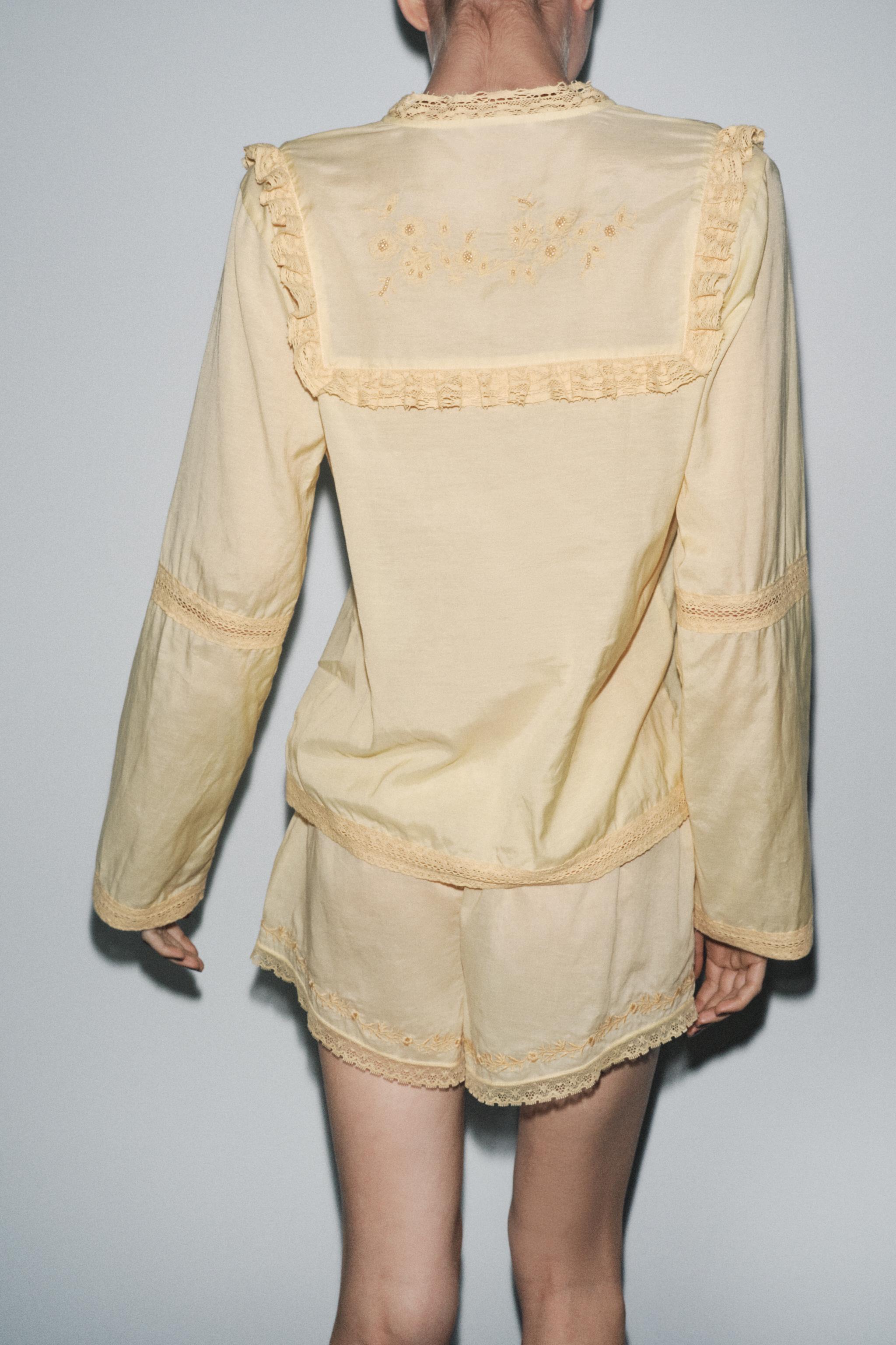 LIMITED EDITION FLORAL EMBROIDERY AND LACE SHORTS