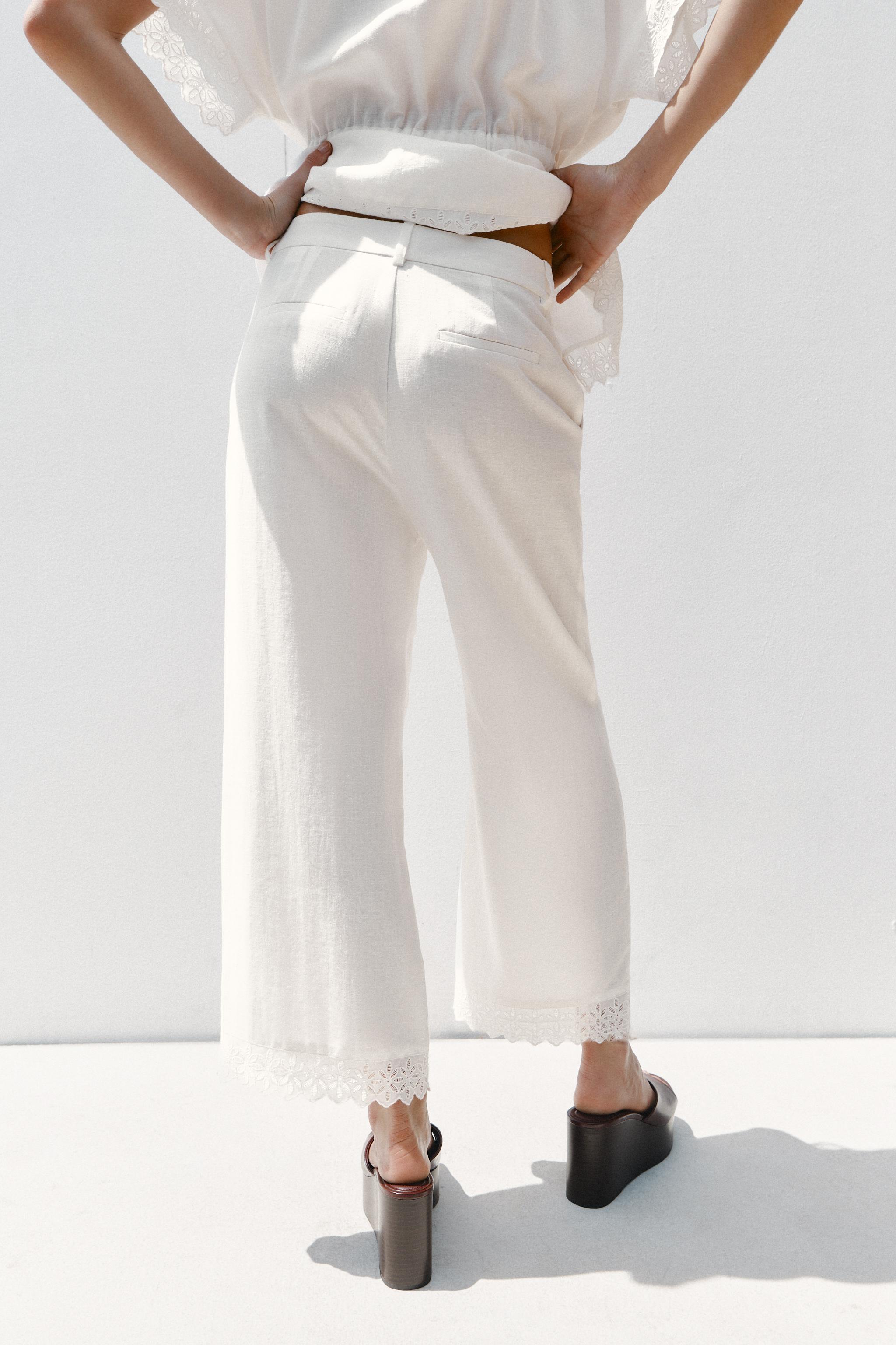 RAMIE PANTS WITH LACE TRIM