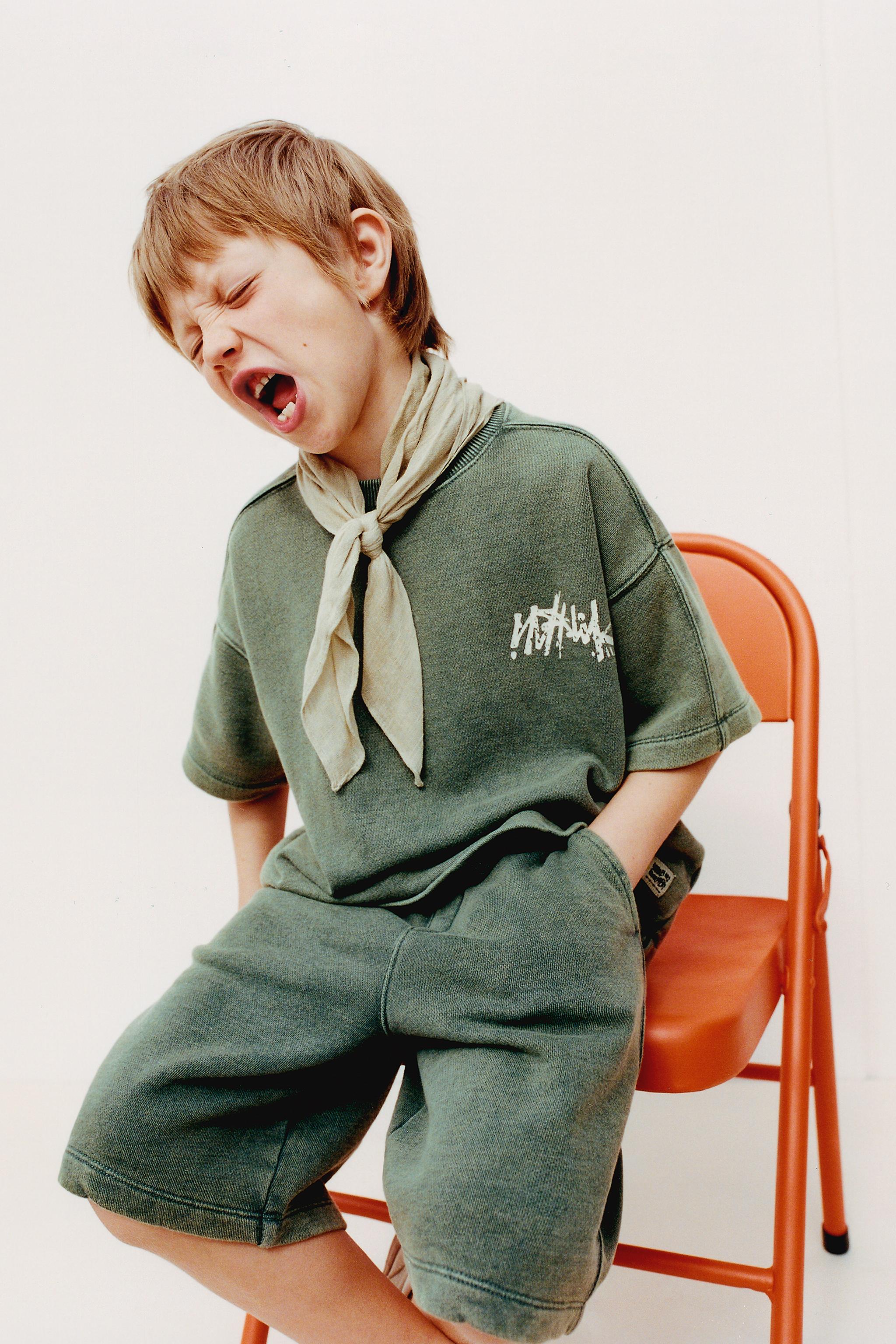 STRAIGHT WASHED EFFECT SHORTS