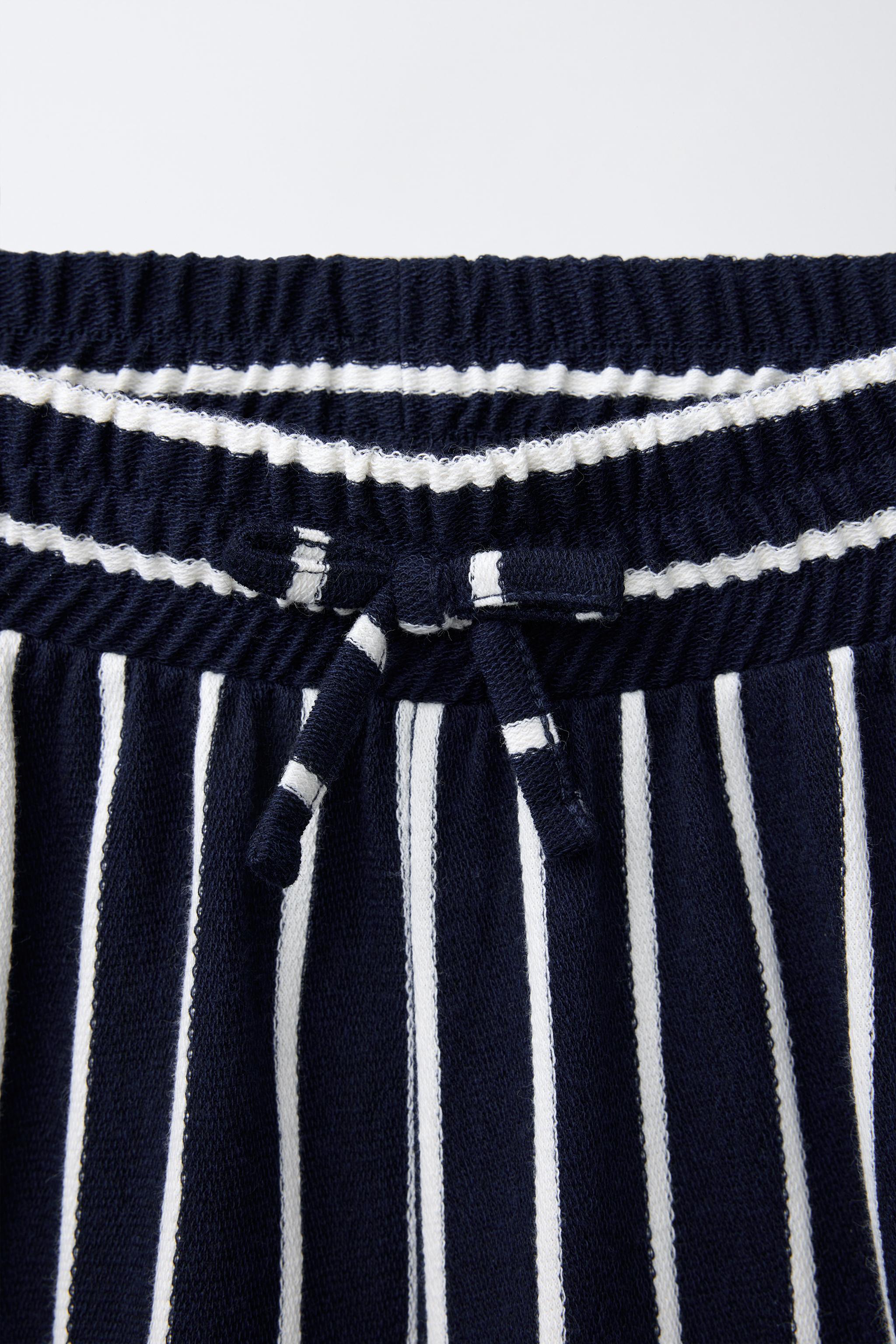 STRIPED STRAIGHT LEG PANTS