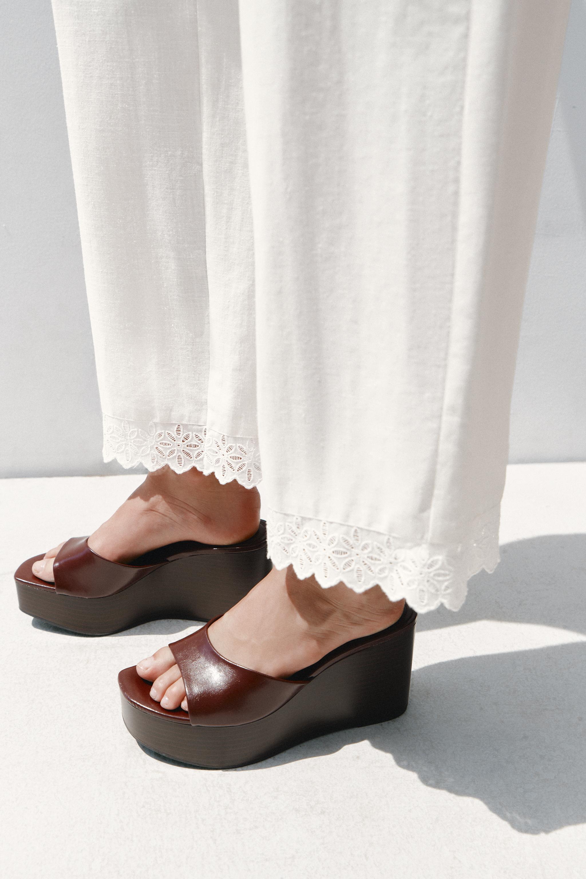 RAMIE PANTS WITH LACE TRIM