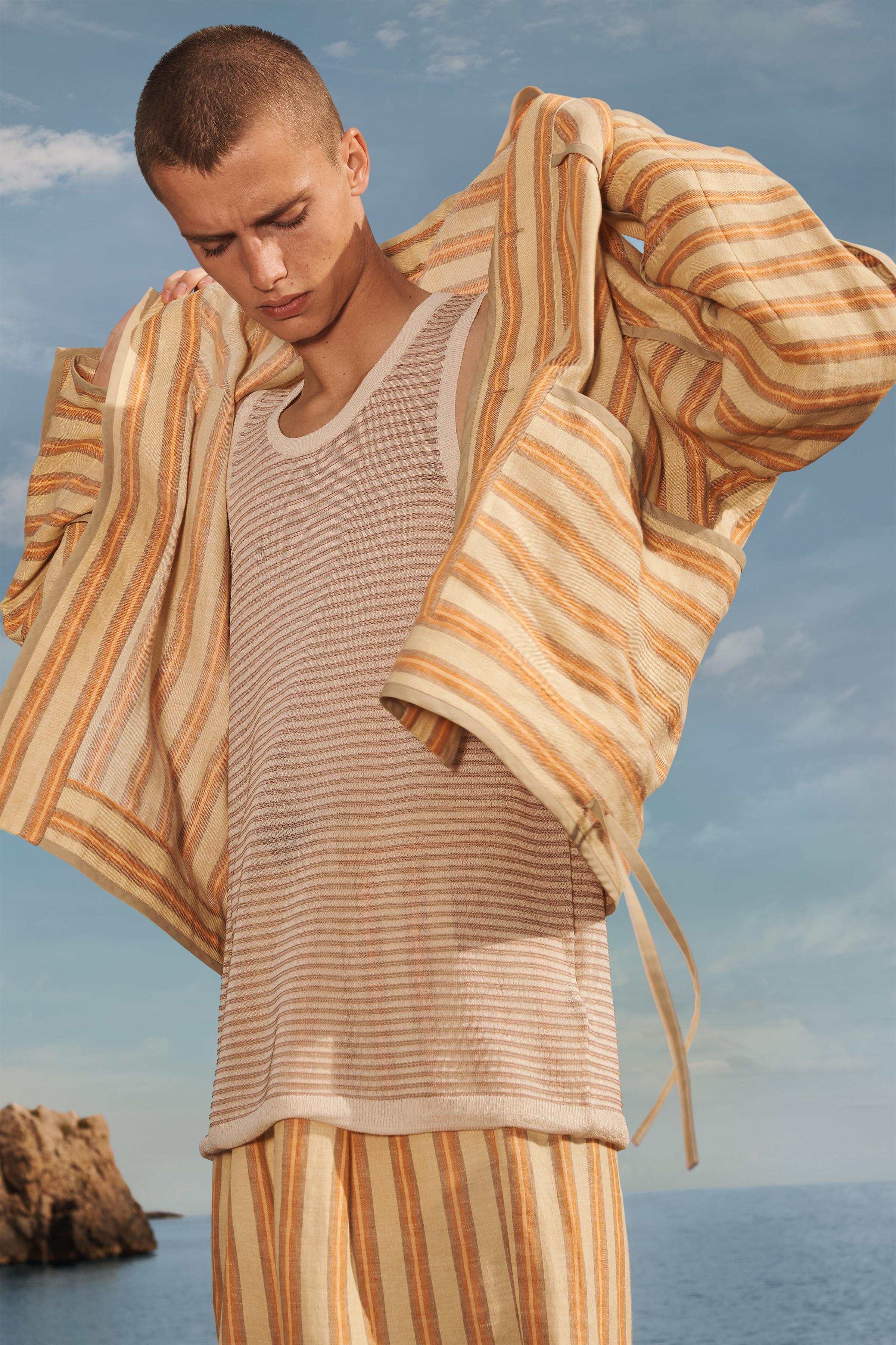 LIMITED EDITION STRIPED LINEN JACKET