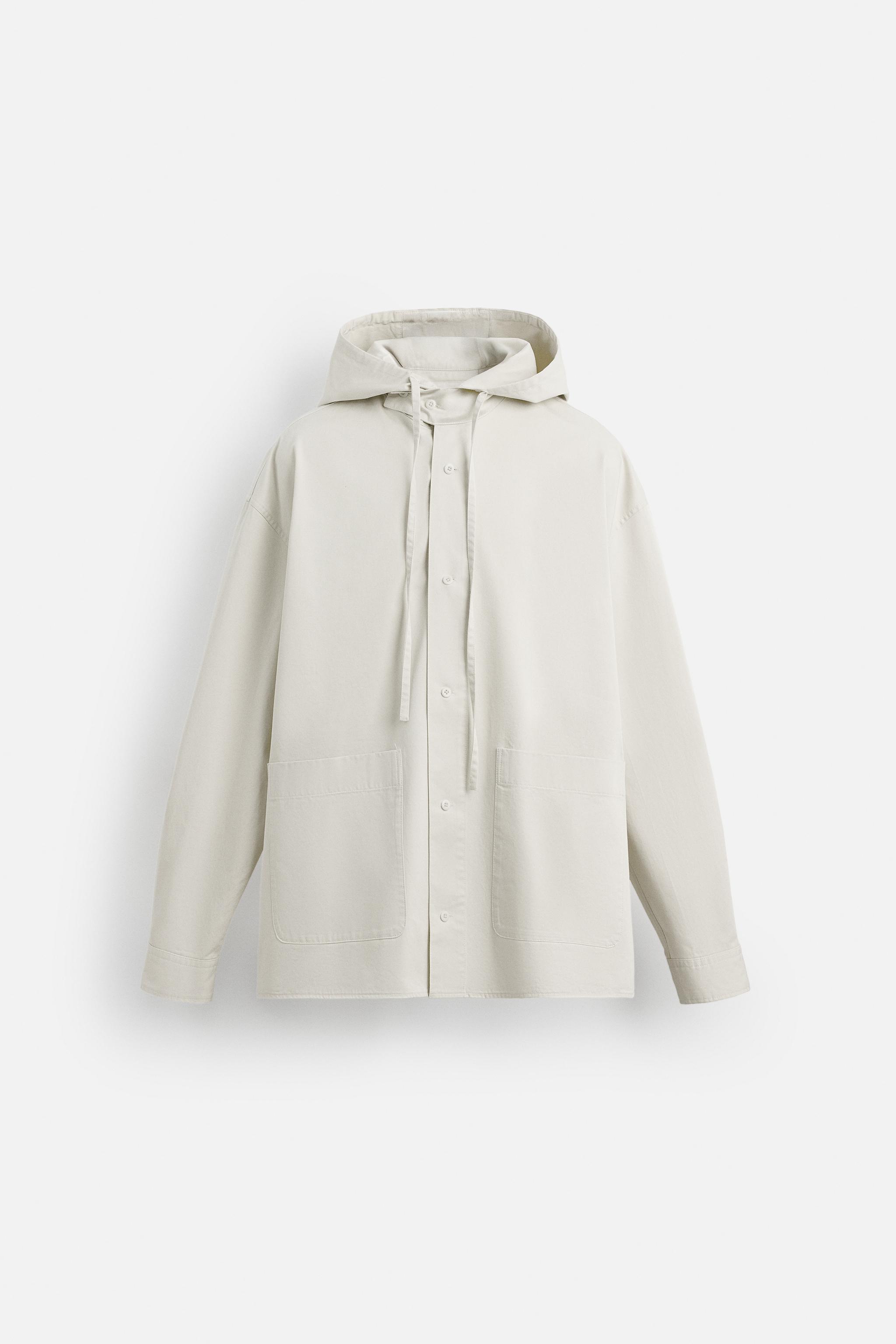 OVERSIZED FIT HOODED OVERSHIRT