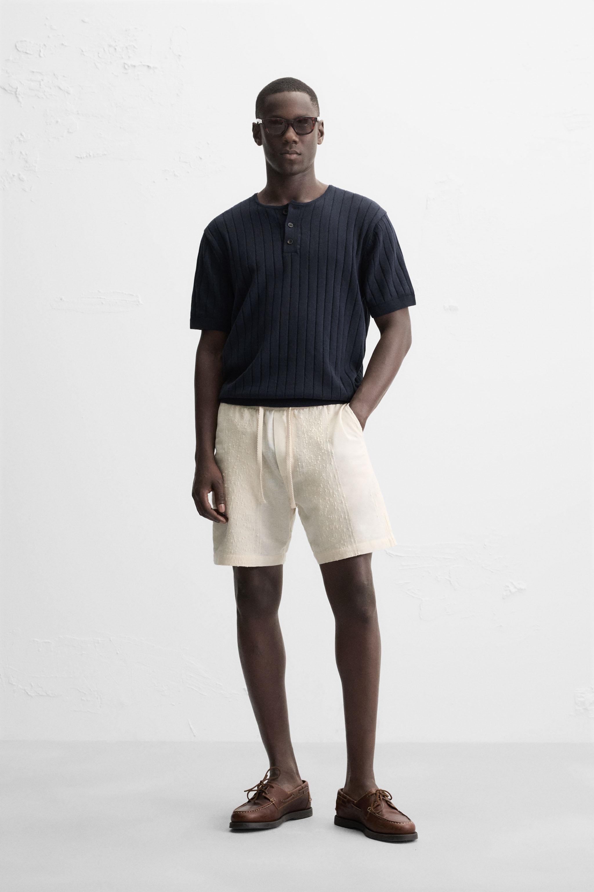 JACQUARD TEXTURED SHORTS