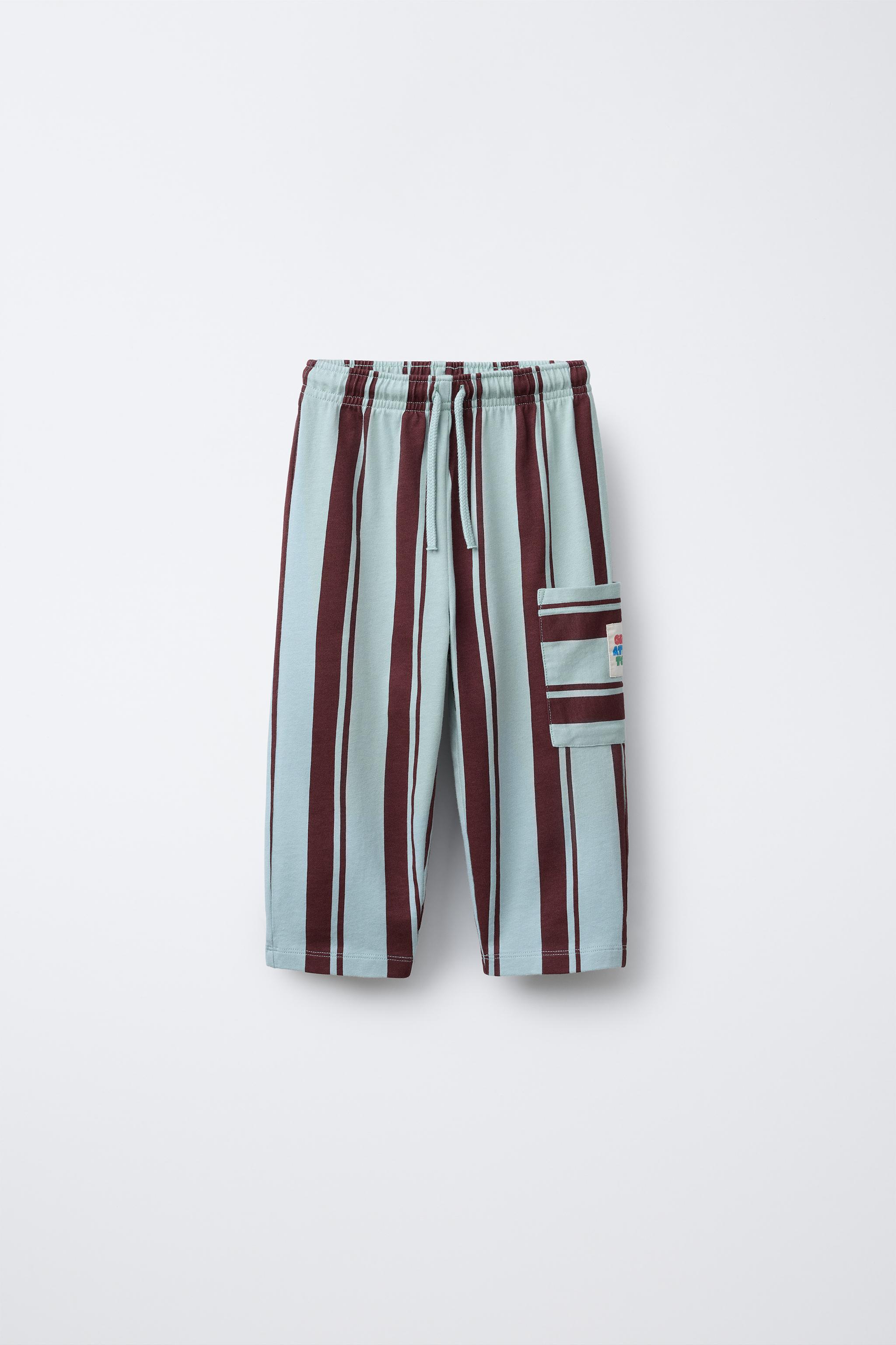 STRIPED CARGO PANTS