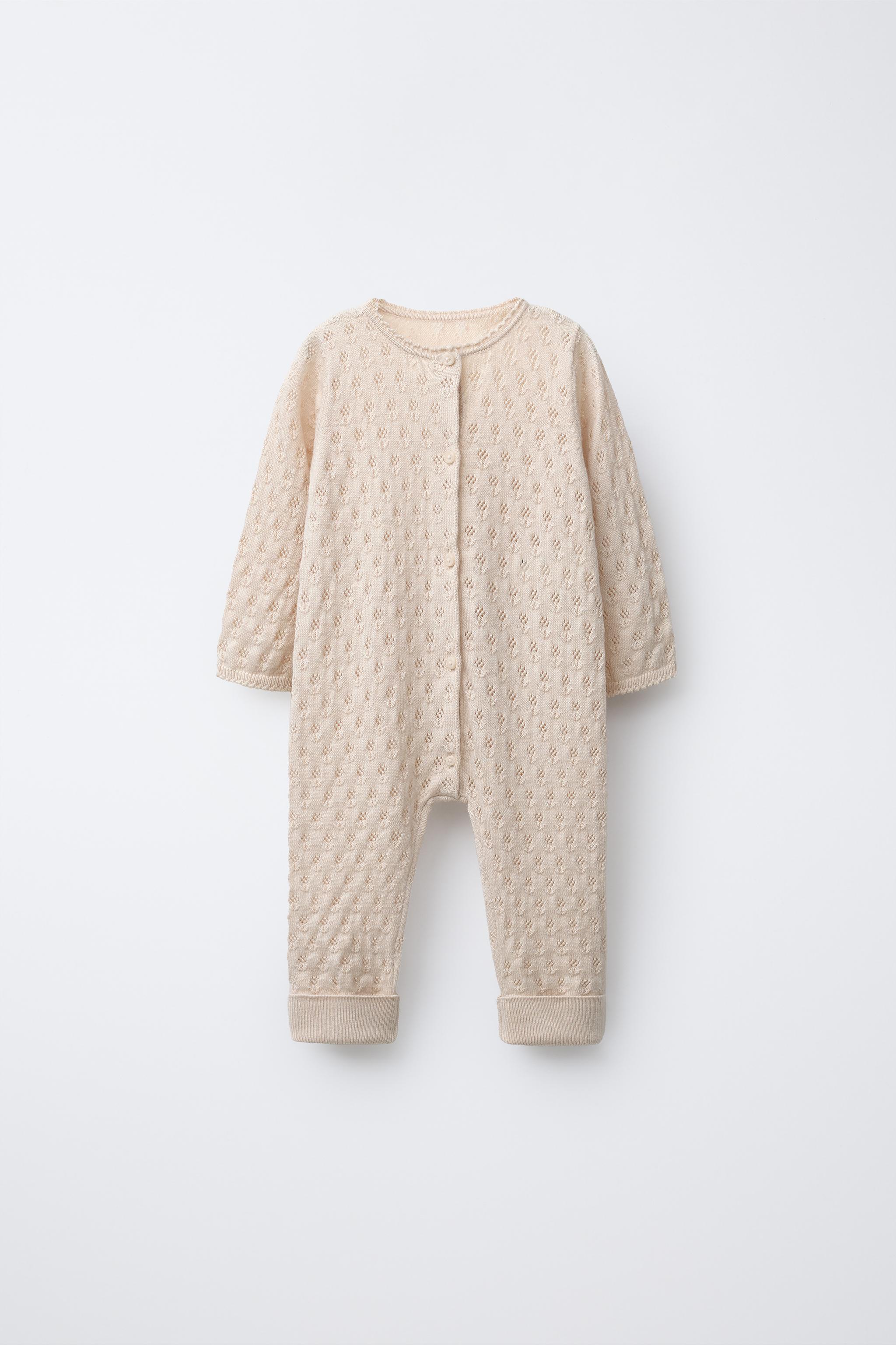 CONVERTIBLE COTTON, SILK AND CASHMERE TEXTURED KNIT JUMPSUIT WITH FOOT