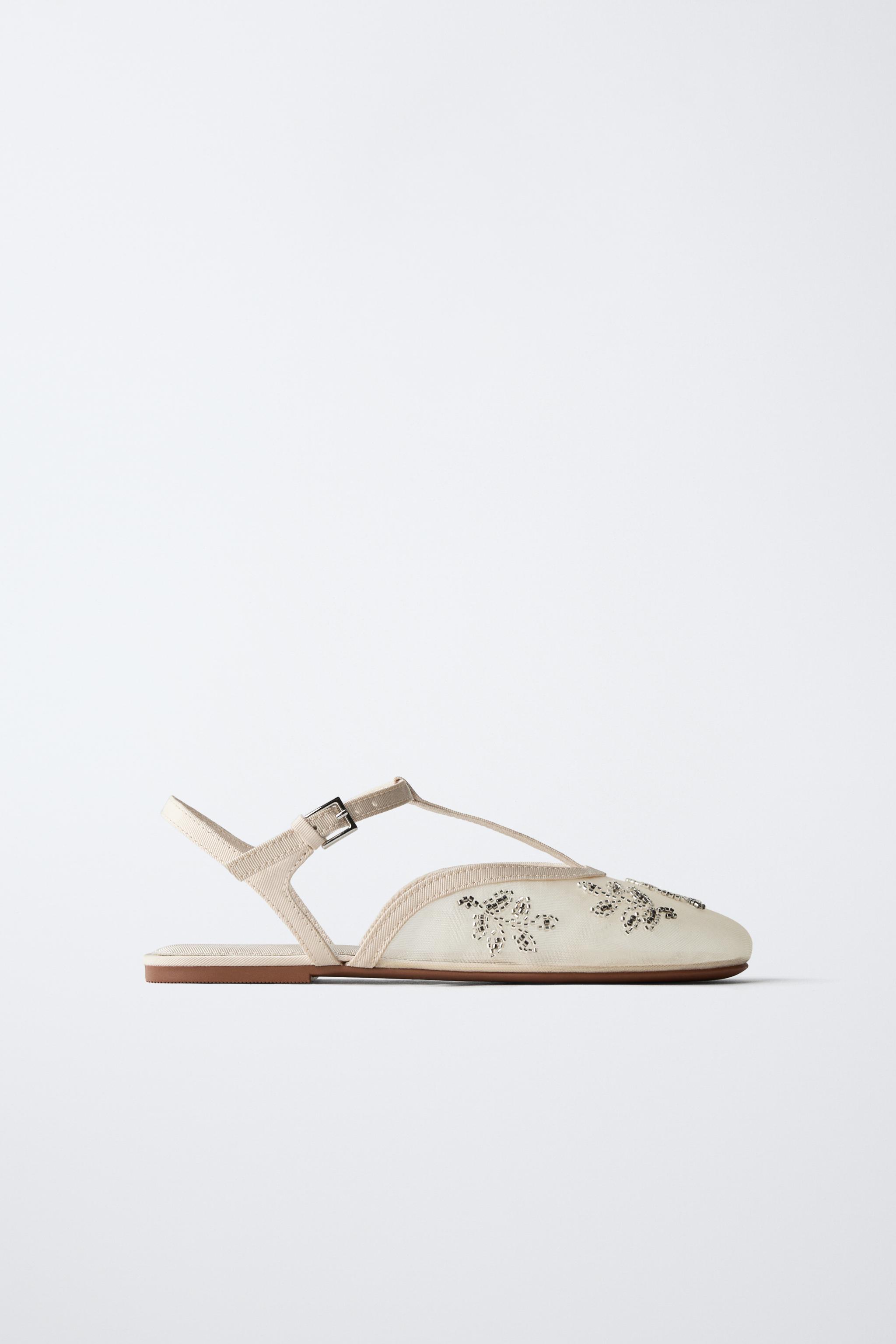 EMBROIDERED FANTASY SLINGBACK BALLET FLATS