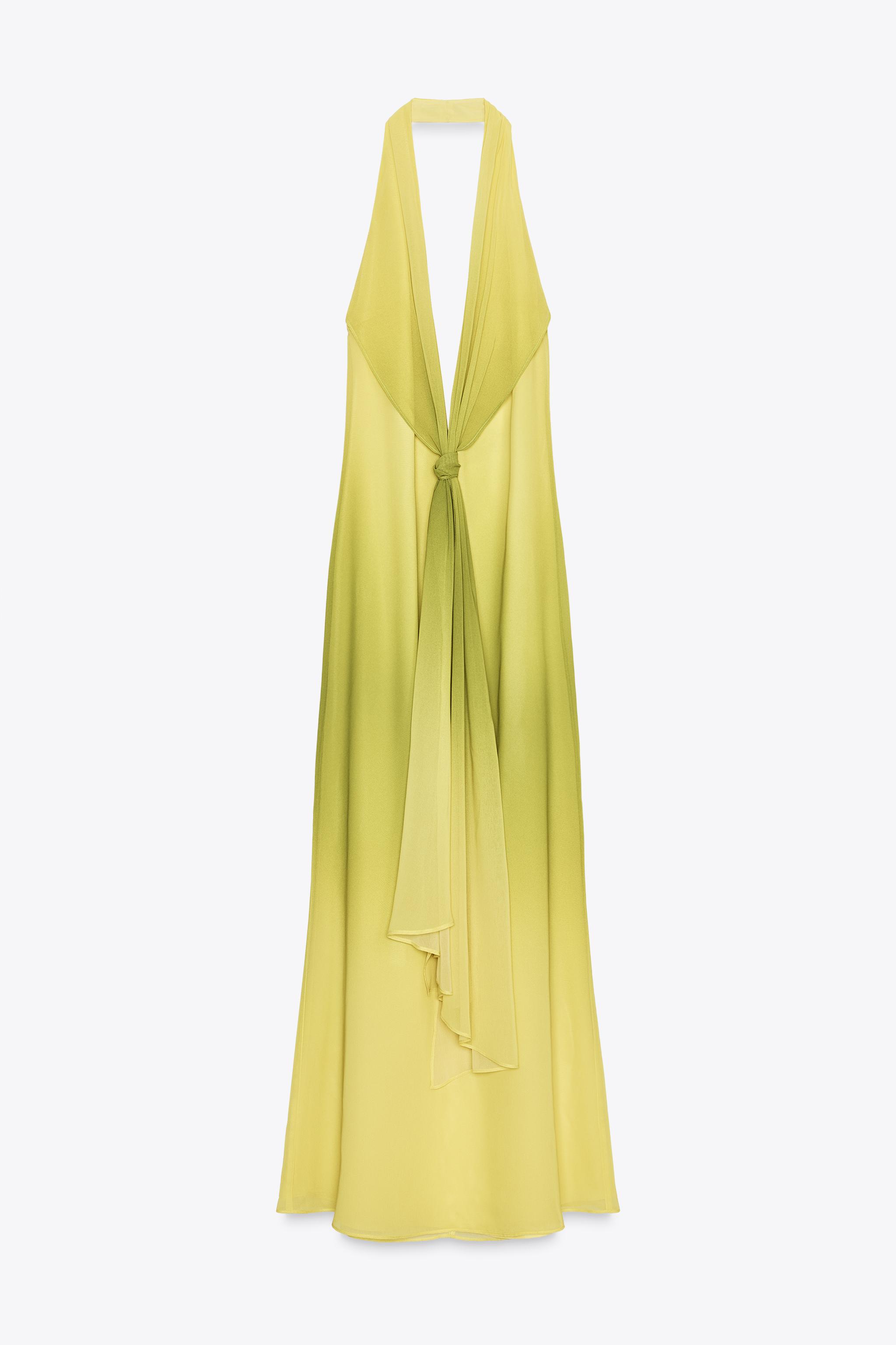 PRINTED KNOT LONG DRESS