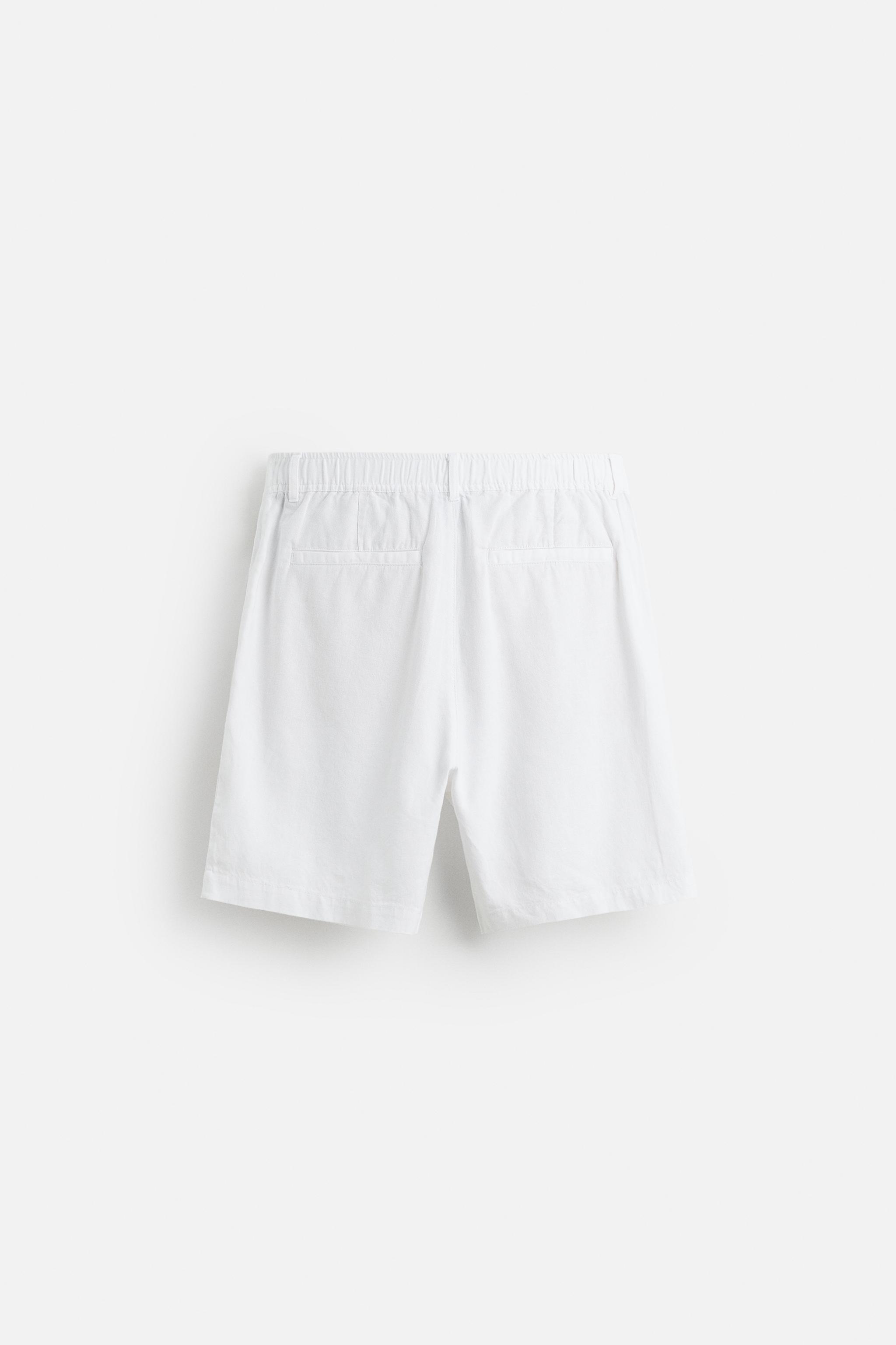 COTTON LINEN SHORTS