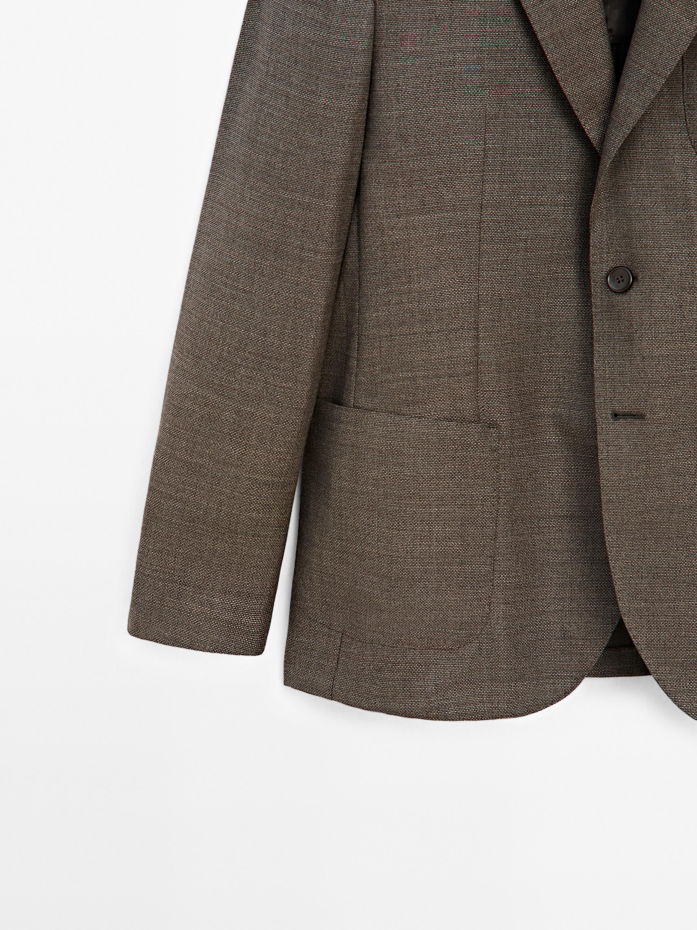 100% wool textured blazer